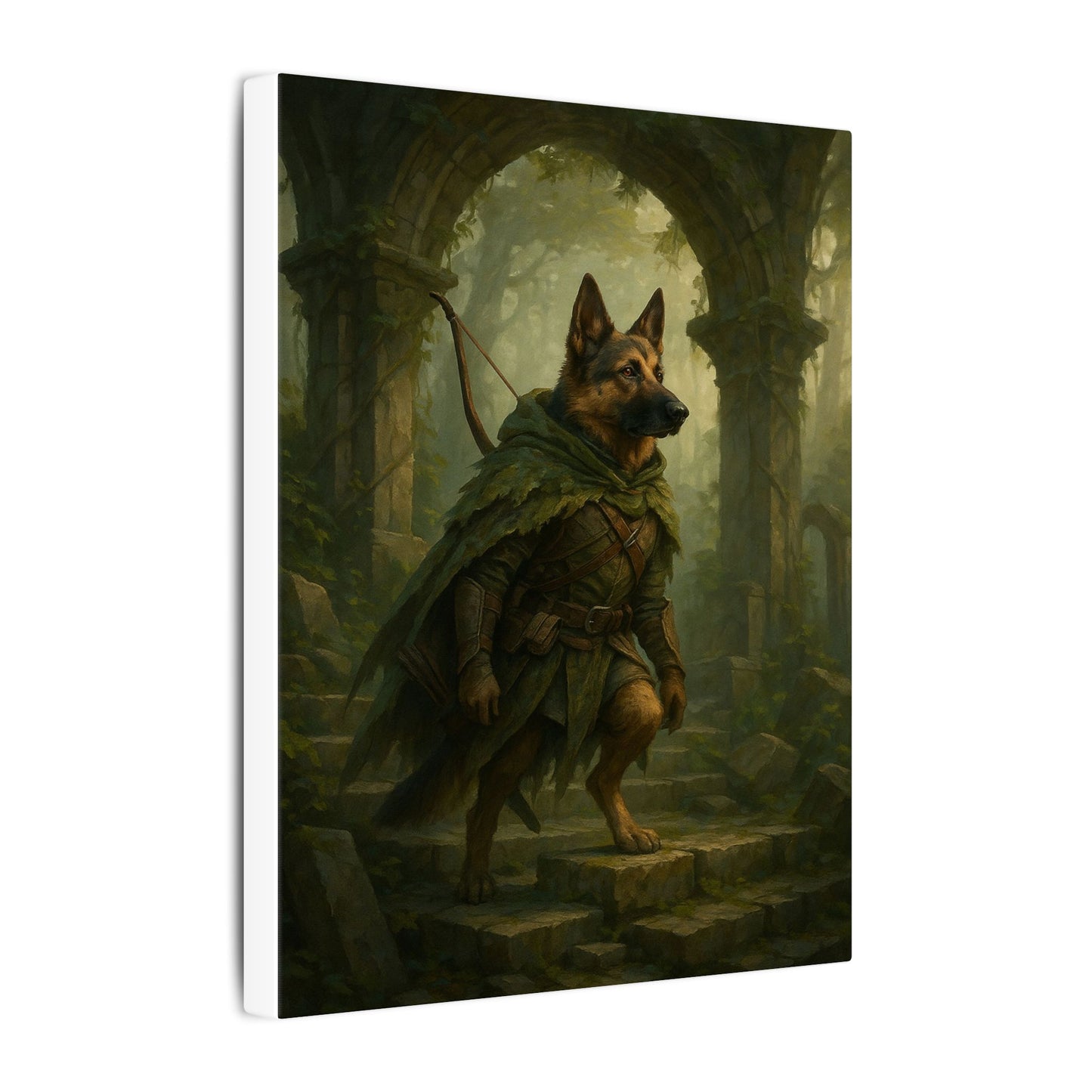 Guardian of the Mossy Arch-Fantasy Dog Portraits - Fantasy Dog Portraits