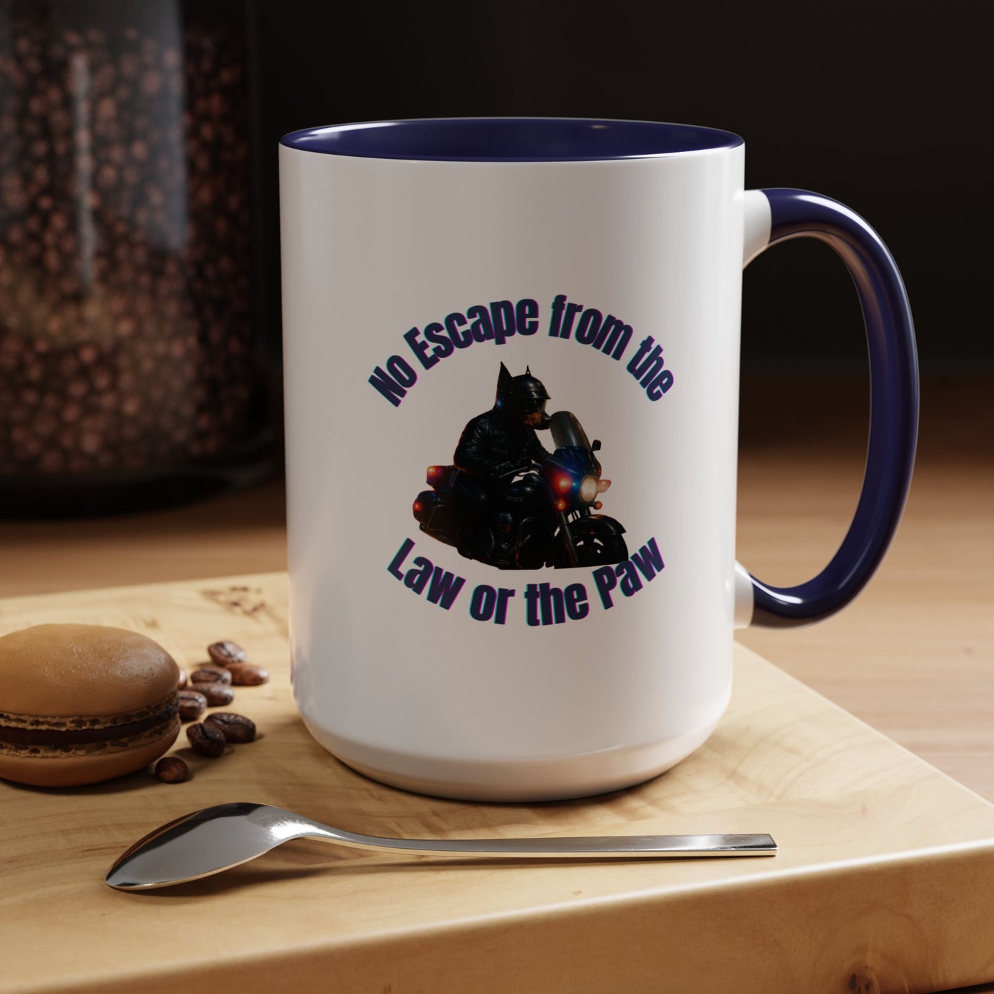 motorcycle cop Mug-Fantasy Dog Portraits - Fantasy Dog Portraits