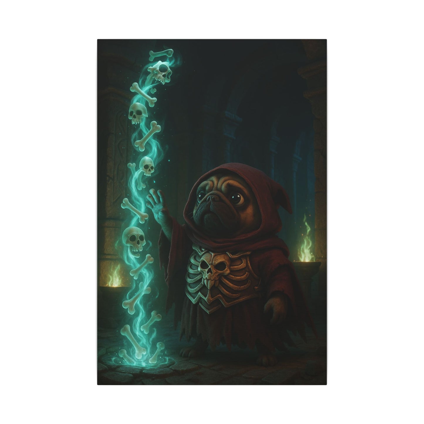 Pug Wizard's Arcane Realm-Fantasy Dog Portraits - Fantasy Dog Portraits
