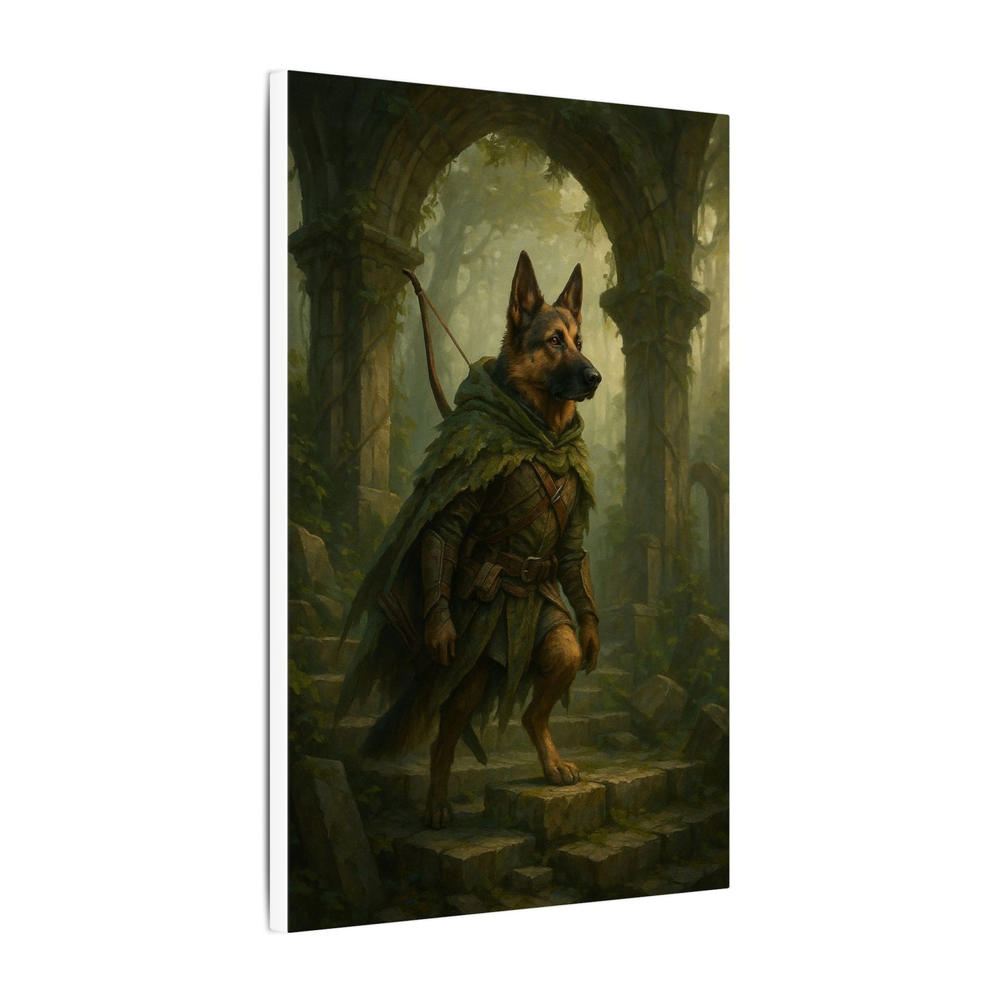 Guardian of the Mossy Arch-Fantasy Dog Portraits - Fantasy Dog Portraits