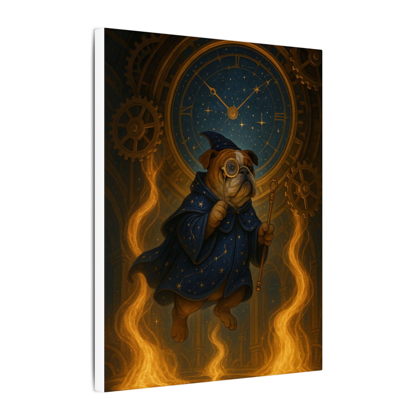 Arcane Pug of the Celestial Clockwork-Fantasy Dog Portraits - Fantasy Dog Portraits