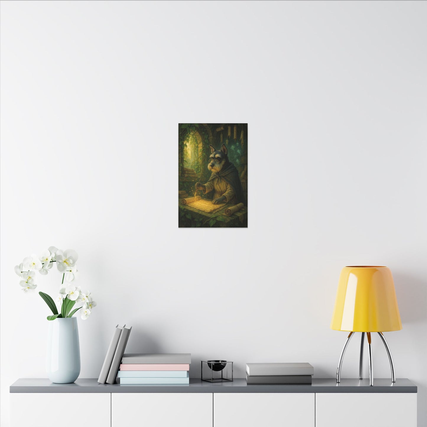 Canine Scholar's Mystical Scroll-Fantasy Dog Portraits - Fantasy Dog Portraits
