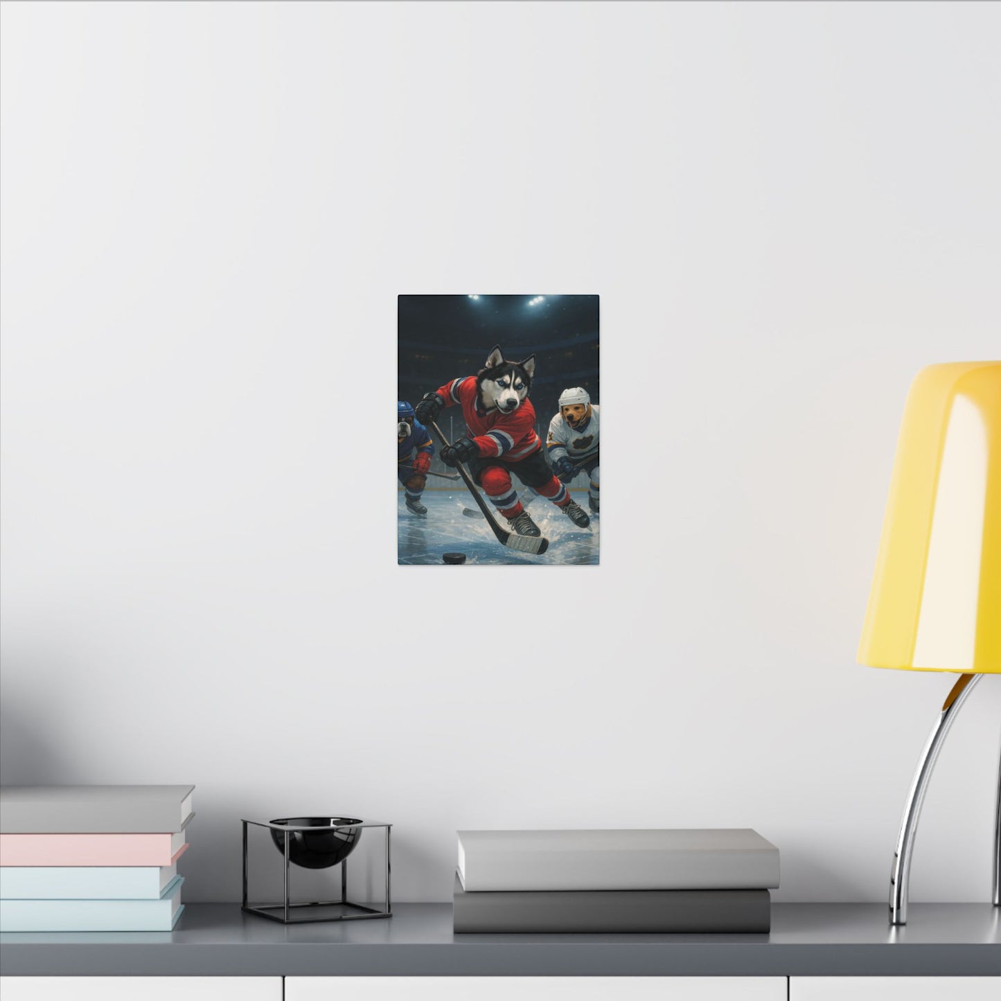 Canine Hockey Showdown-Fantasy Dog Portraits - Fantasy Dog Portraits