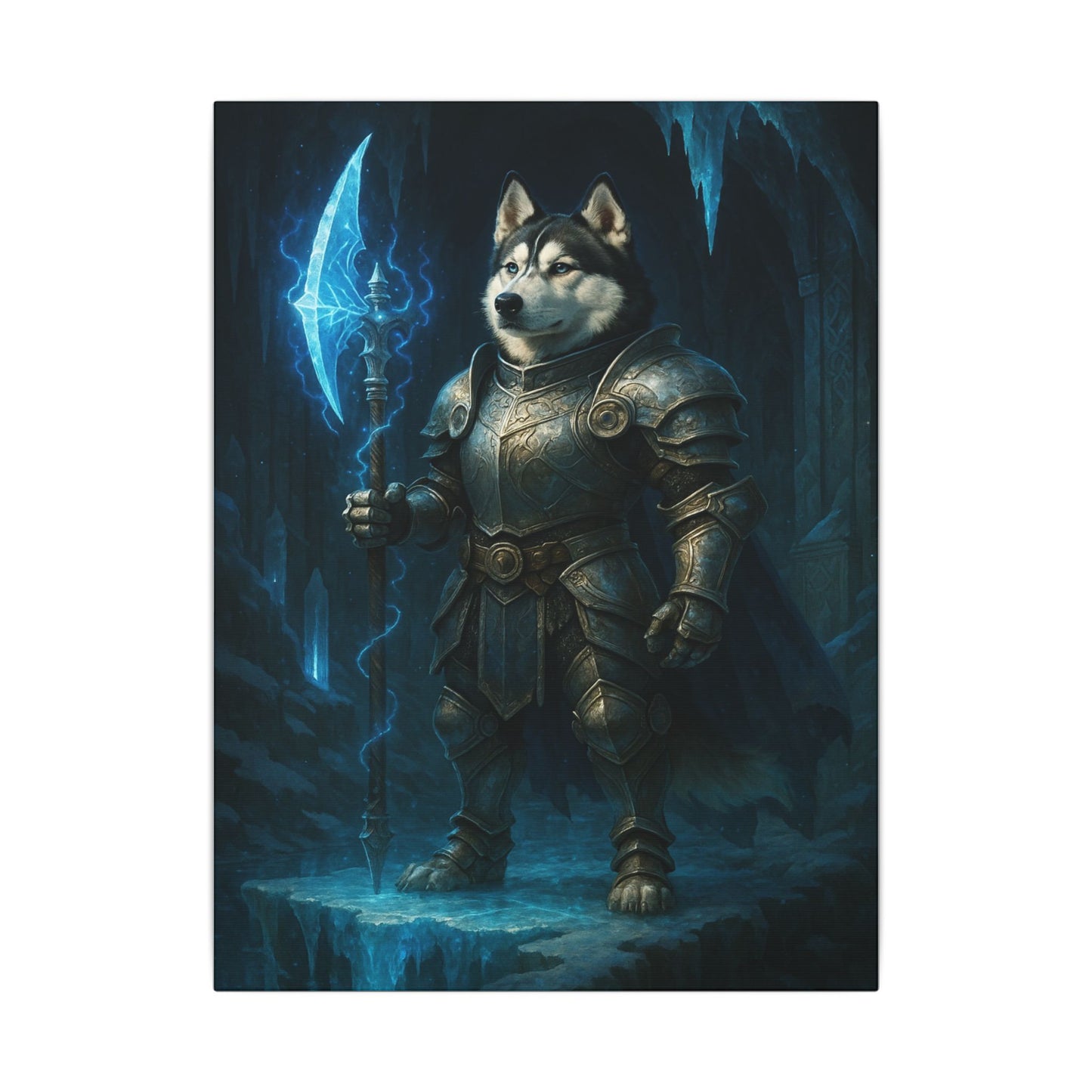 Frozen Warrior-Fantasy Dog Portraits - Fantasy Dog Portraits