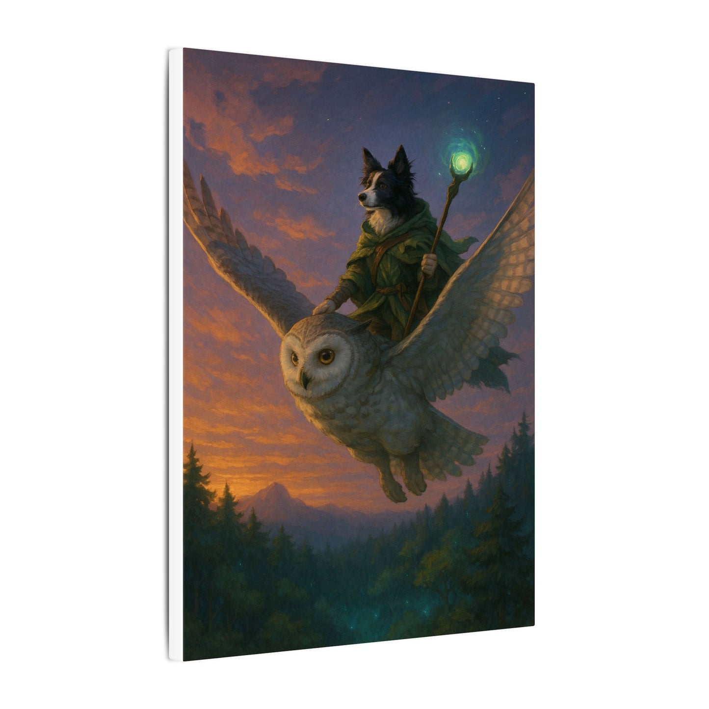 Twilight Wizard's Journey-Fantasy Dog Portraits - Fantasy Dog Portraits