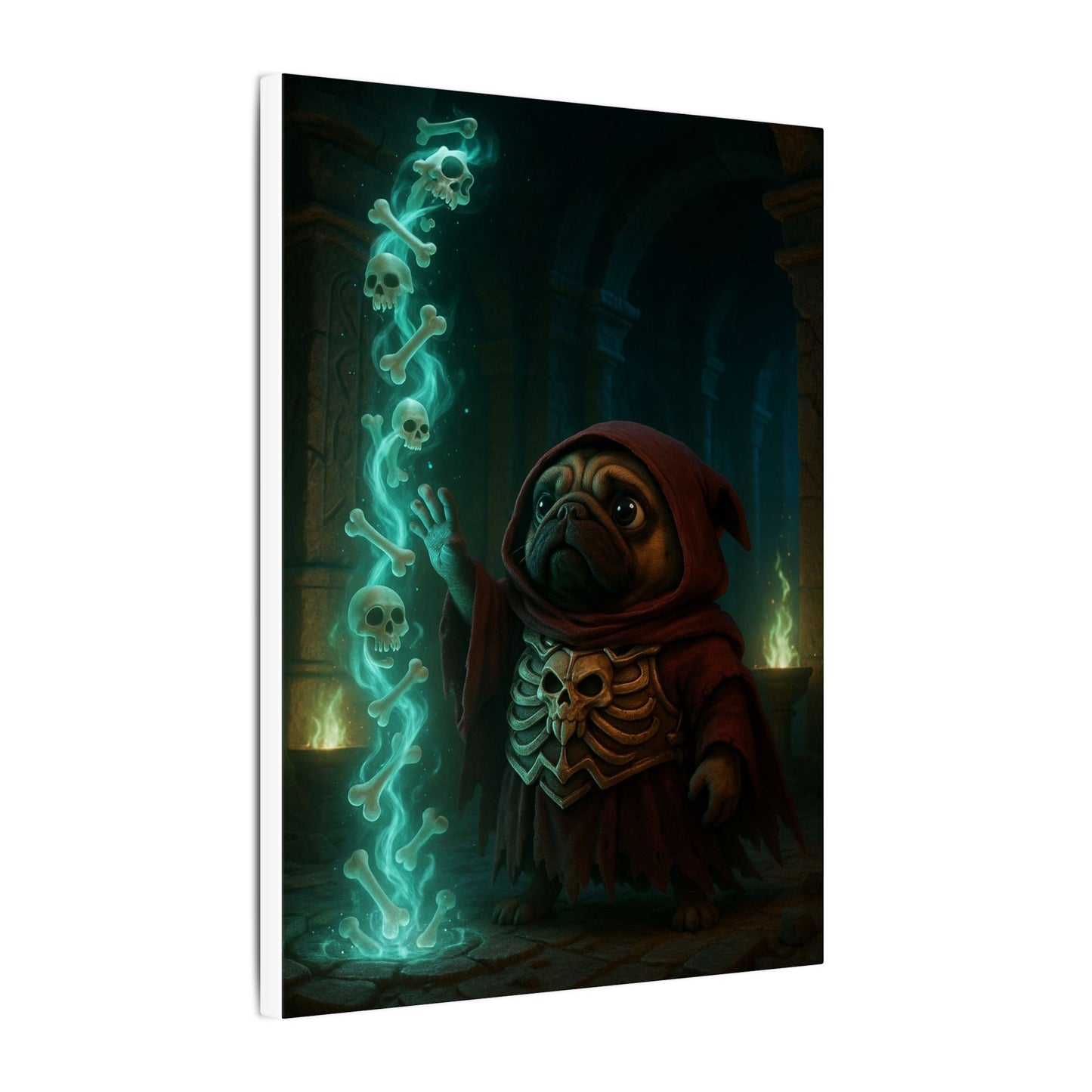 Pug Wizard's Arcane Realm-Fantasy Dog Portraits - Fantasy Dog Portraits