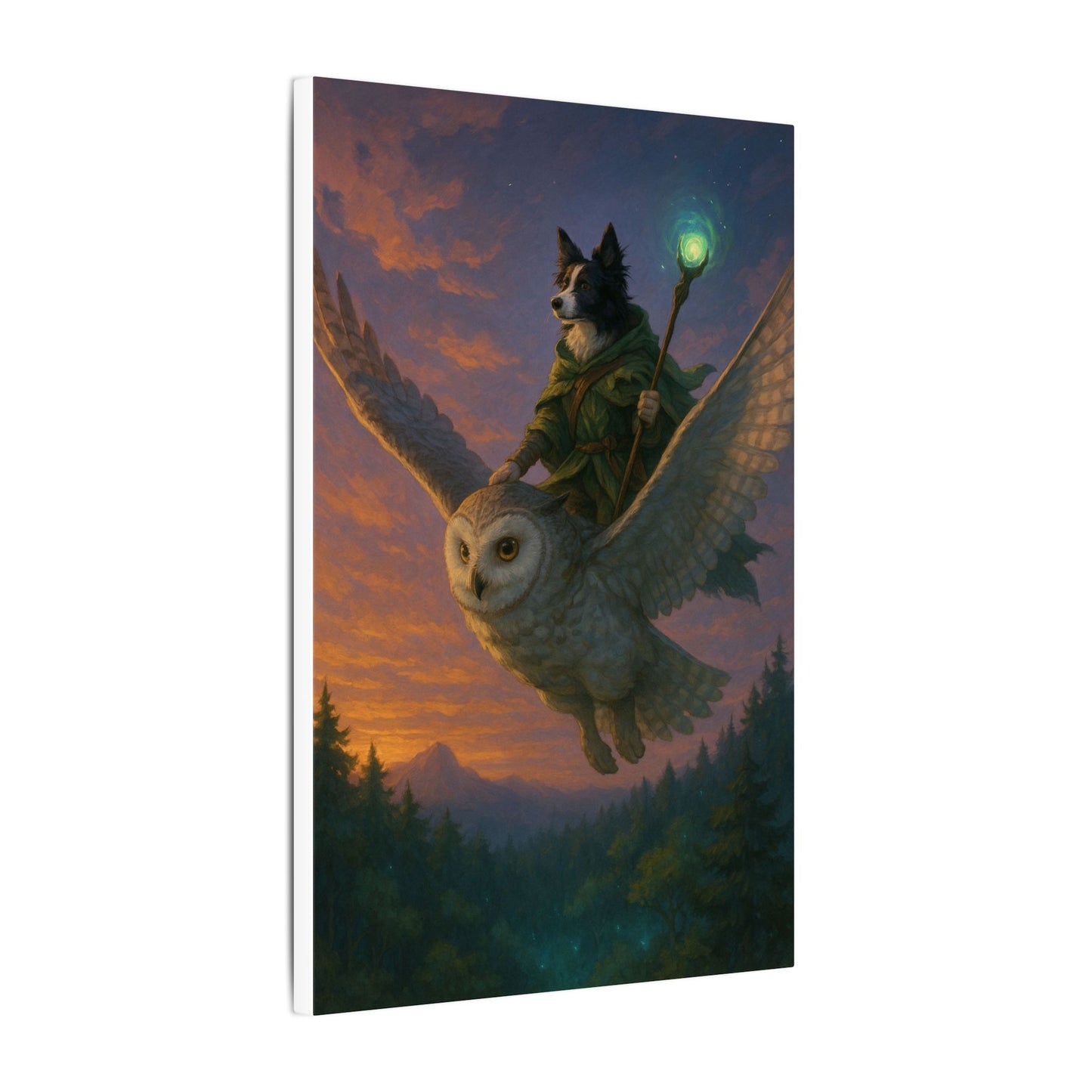 Twilight Wizard's Journey-Fantasy Dog Portraits - Fantasy Dog Portraits