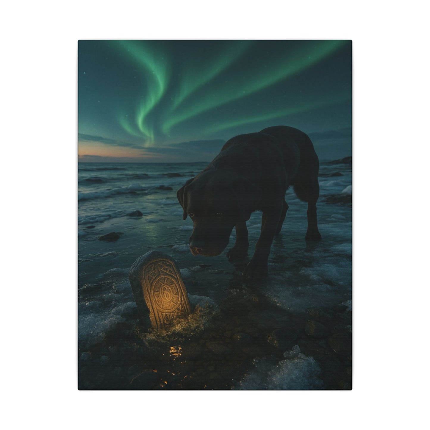 Whispers of the Northern Lights-Fantasy Dog Portraits - Fantasy Dog Portraits