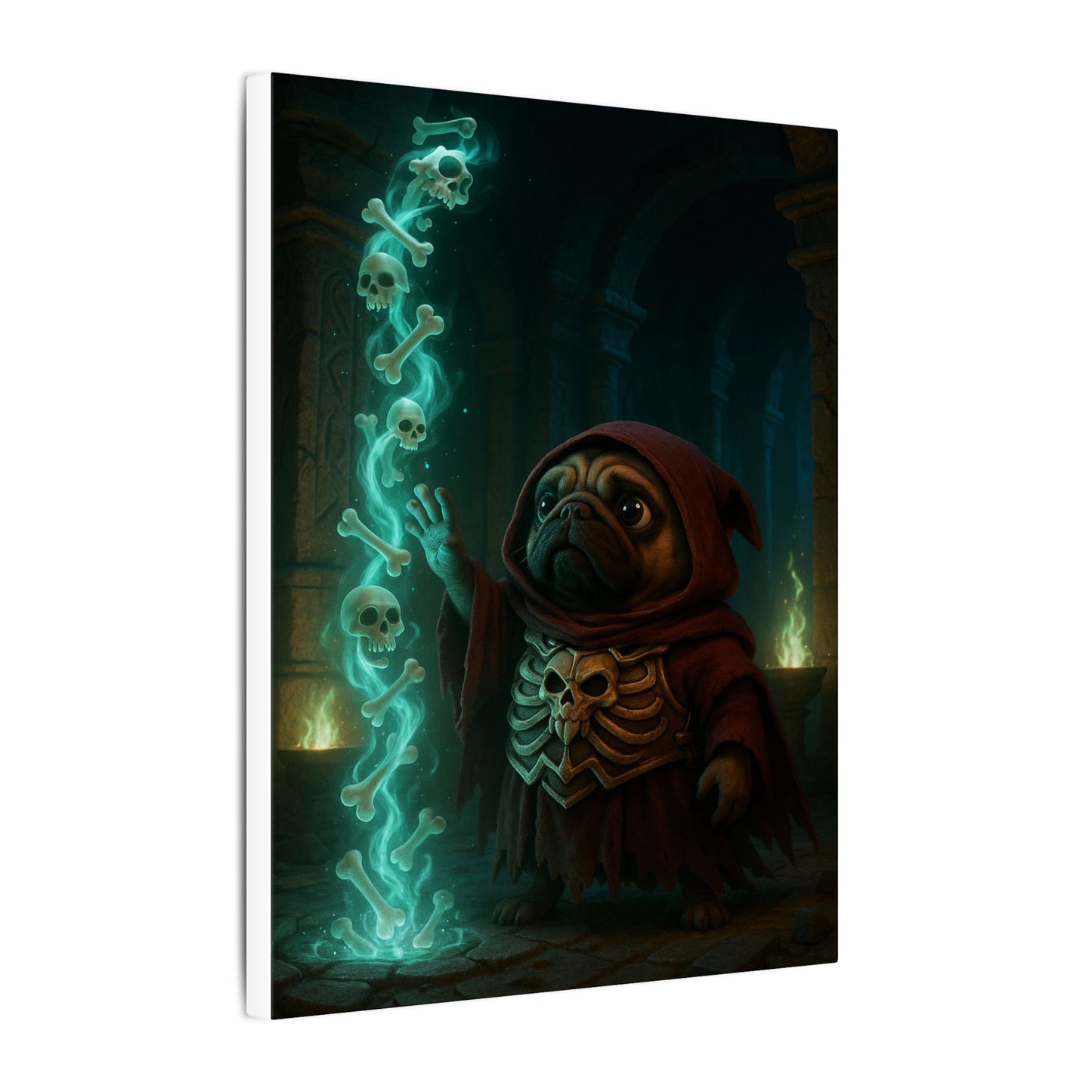 Pug Wizard's Arcane Realm-Fantasy Dog Portraits - Fantasy Dog Portraits