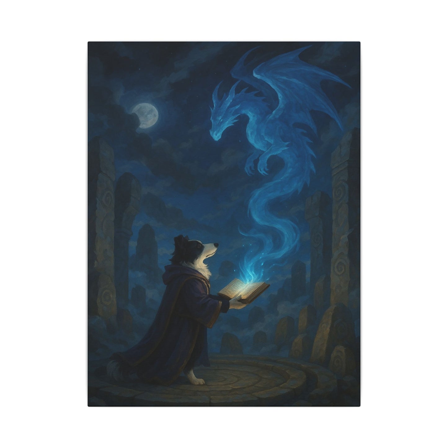 Moonlit Conjuring-Fantasy Dog Portraits - Fantasy Dog Portraits