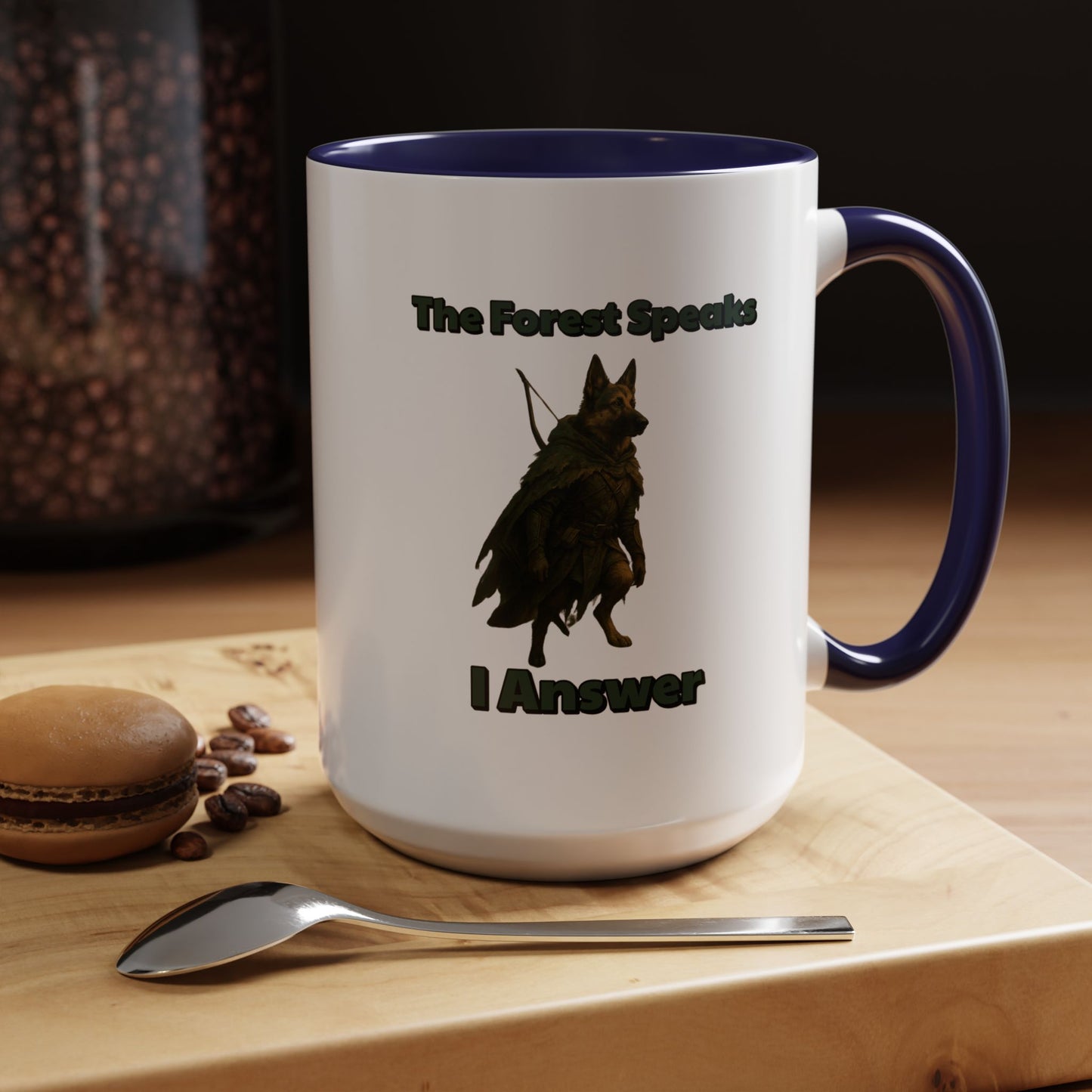 Mug - Ancient Forest Ranger Dog Coffee Mug 11, 15oz - Fantasy Dog Portraits
