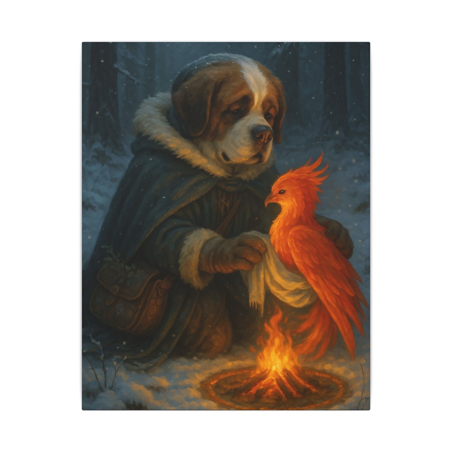Guardians of the Frozen Flame-Fantasy Dog Portraits - Fantasy Dog Portraits
