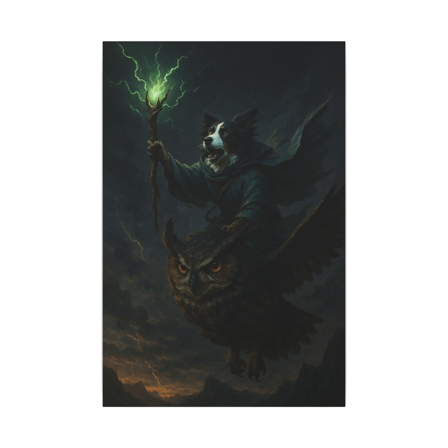 Magical Guardians of the Storm-Fantasy Dog Portraits - Fantasy Dog Portraits