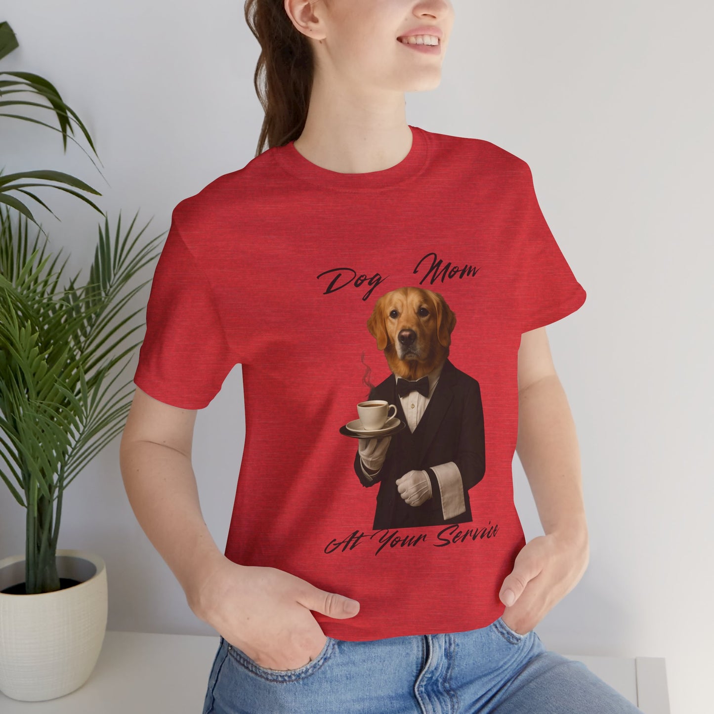 Dog Mom Unisex Jersey Tee - Funny Pet Lover Gift, Casual Wear, Animal T-Shirt, Cute Dog Apparel, Animal Lover Shirt