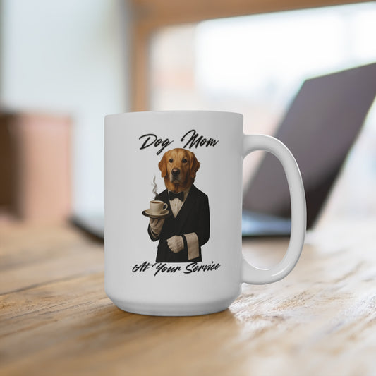 Funny Dog Mom Mug 15oz - Perfect Gift for Dog Lovers, Pet Owners, Coffee Drinkers, Dog Enthusiasts, Animal Lovers