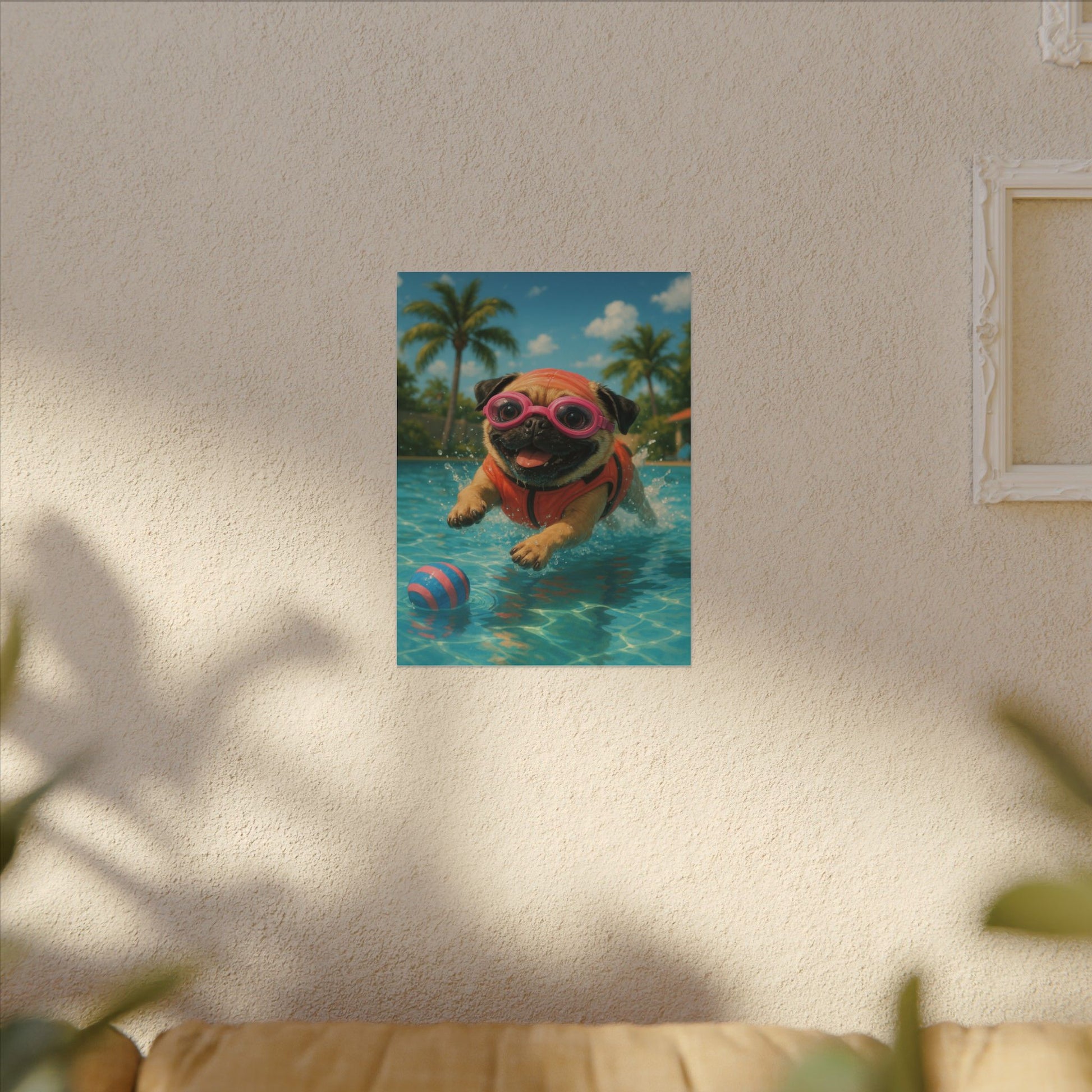 Summer Pool Party-Fantasy Dog Portraits - Fantasy Dog Portraits