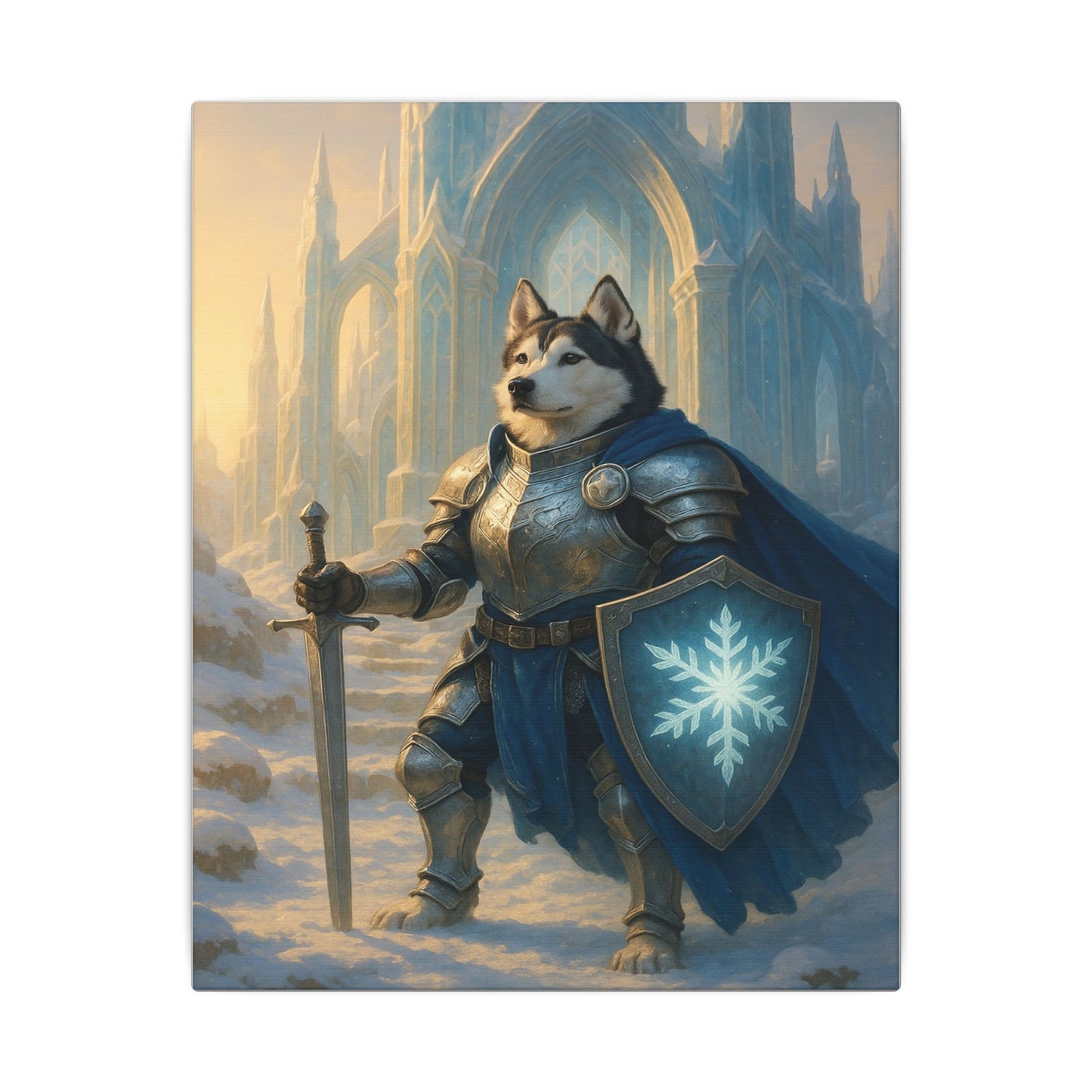 Winter's Guardian-Fantasy Dog Portraits - Fantasy Dog Portraits