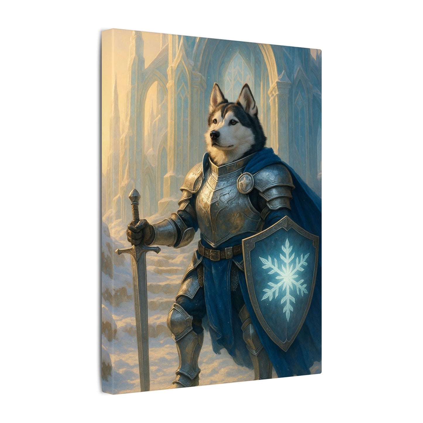 Winter's Guardian-Fantasy Dog Portraits - Fantasy Dog Portraits