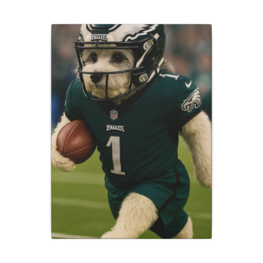 Furry Football Hero-Fantasy Dog Portraits - Fantasy Dog Portraits