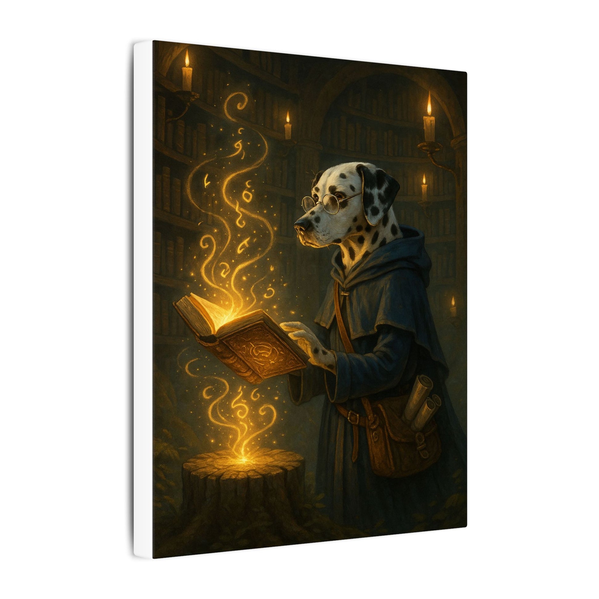 Studious Canine Wizard-Fantasy Dog Portraits - Fantasy Dog Portraits