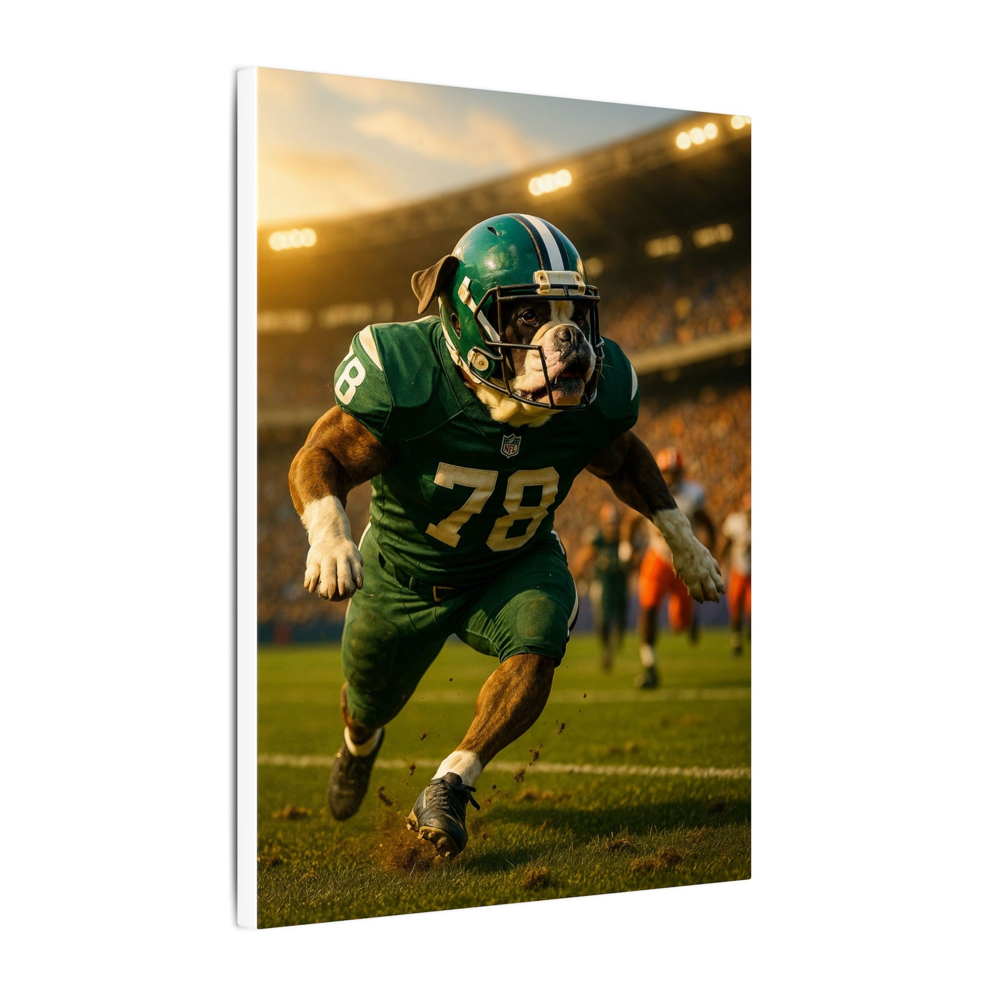 Touchdown Bulldog-Fantasy Dog Portraits - Fantasy Dog Portraits