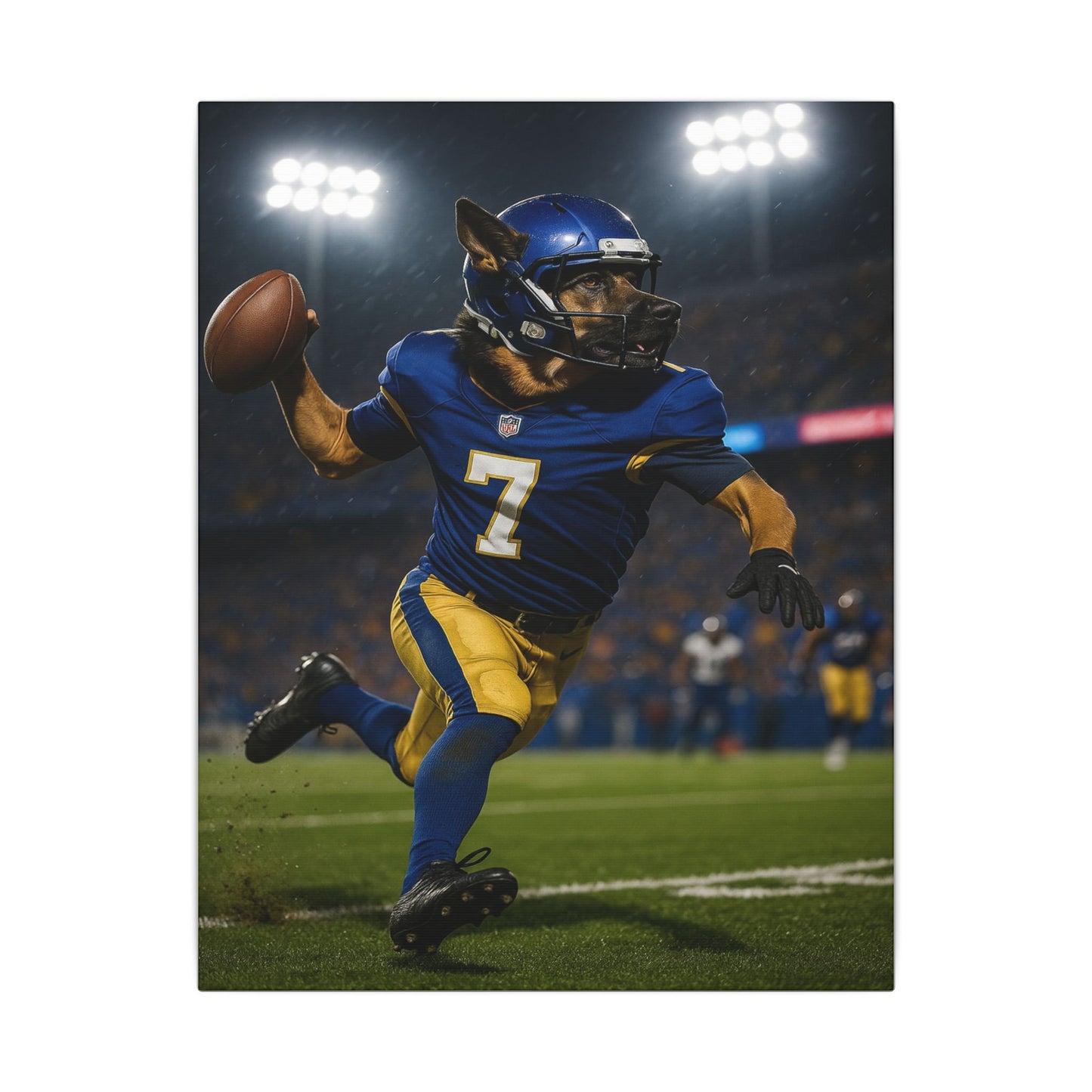 Quarterback Bark-Fantasy Dog Portraits - Fantasy Dog Portraits