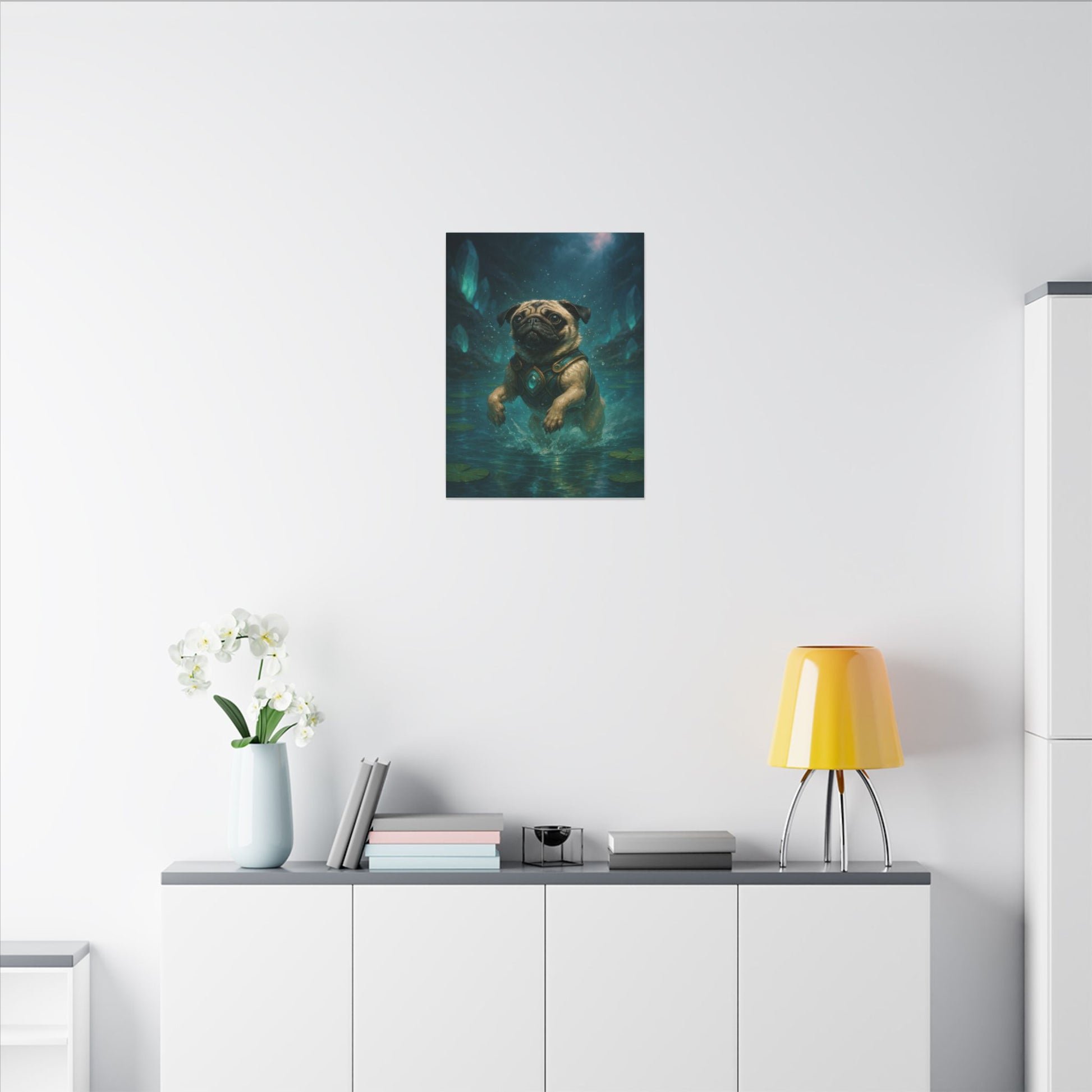 Aquatic Pug Guardian-Fantasy Dog Portraits - Fantasy Dog Portraits