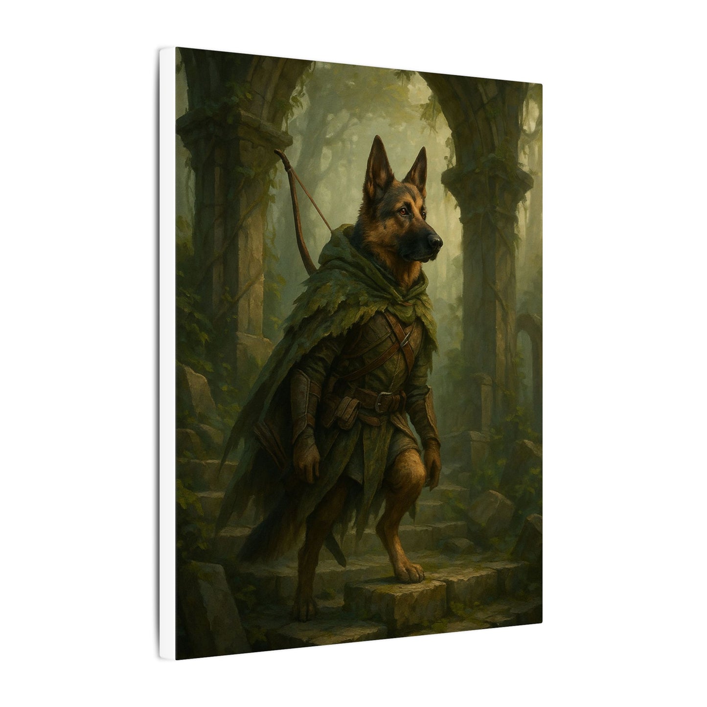 Guardian of the Misty Woods-Fantasy Dog Portraits - Fantasy Dog Portraits