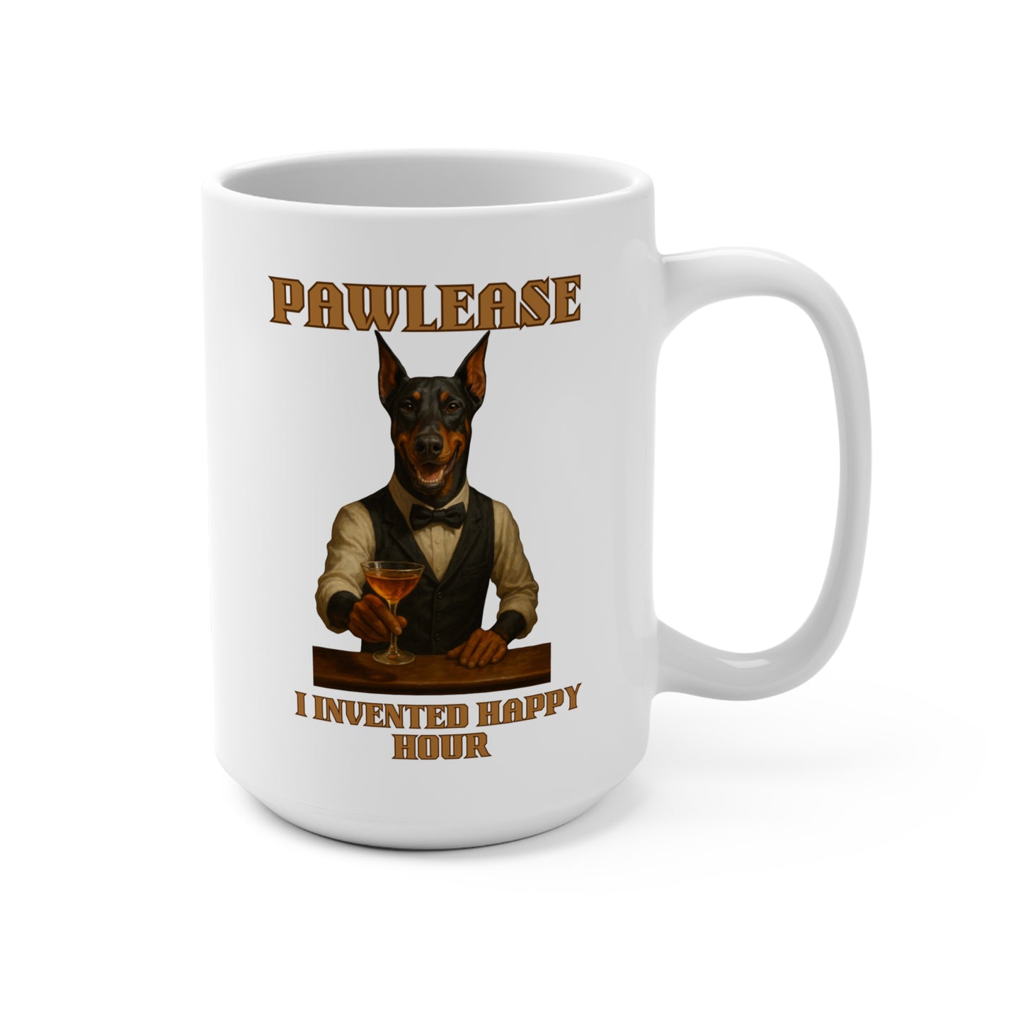 Pawlease Dog-themed Coffee Mug | Funny Dog Lover Gift | Pet Owner Gift | Happy Hour Decor | Dog Breed Mug