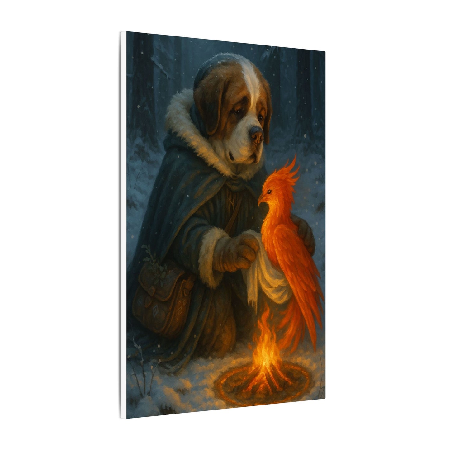 Guardians of the Frozen Flame-Fantasy Dog Portraits - Fantasy Dog Portraits