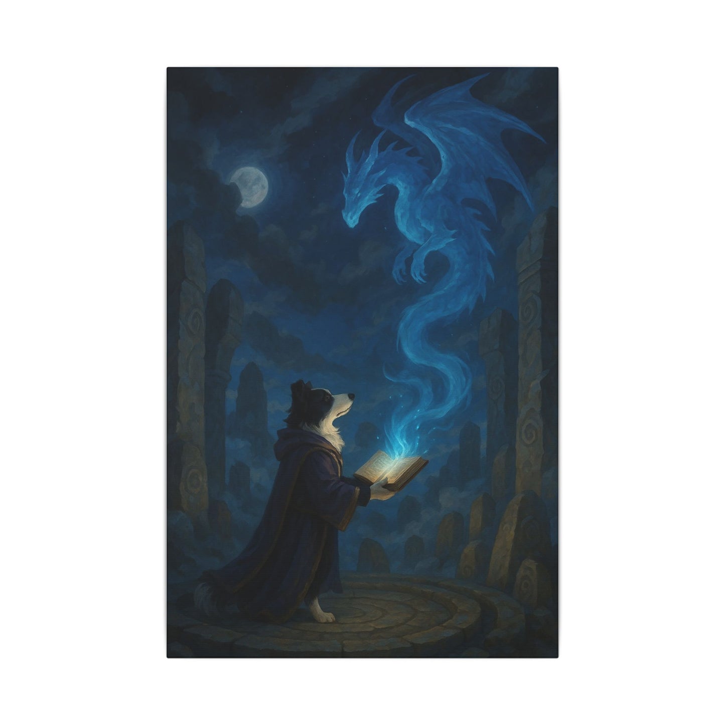 Moonlit Conjuring-Fantasy Dog Portraits - Fantasy Dog Portraits