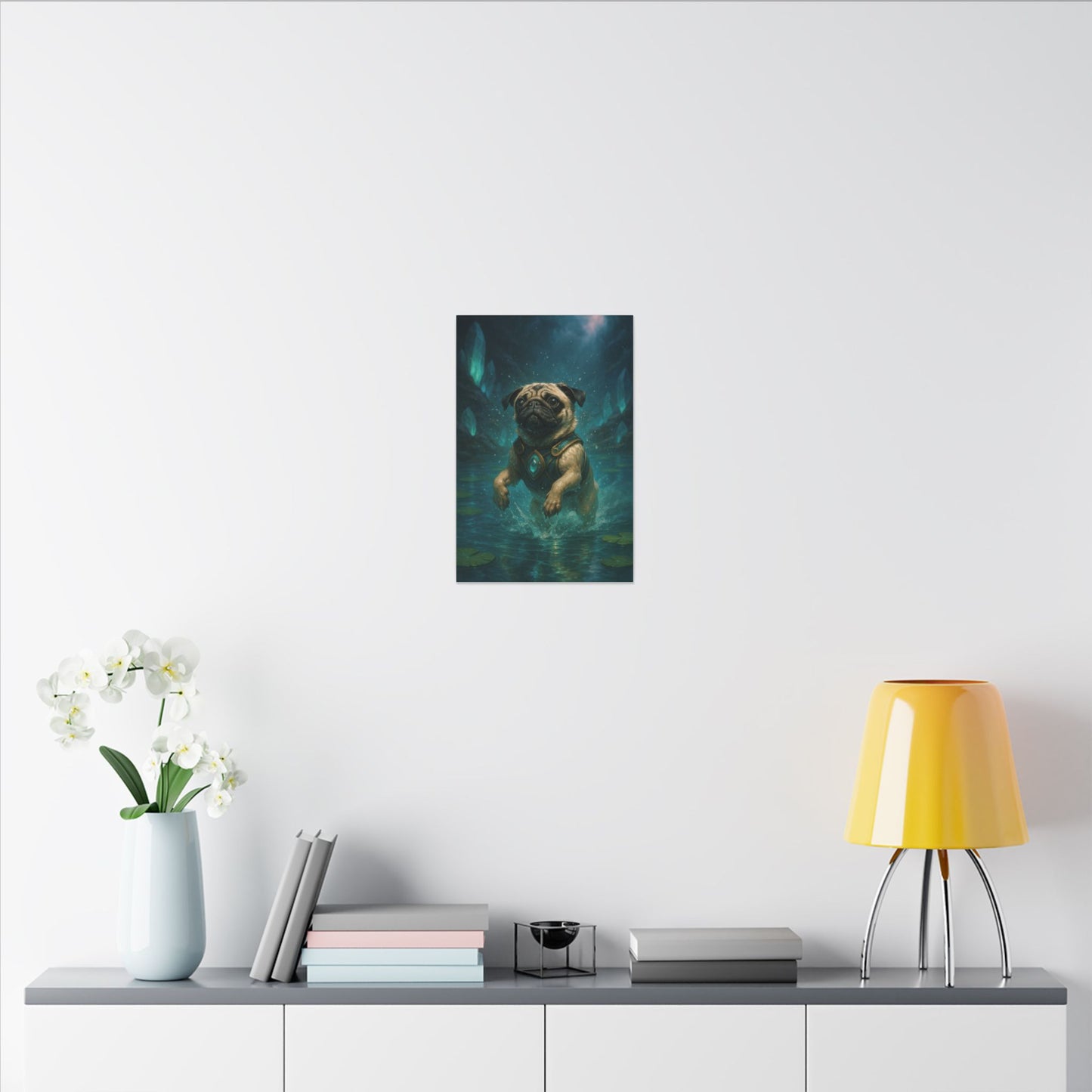 Aquatic Pug Guardian-Fantasy Dog Portraits - Fantasy Dog Portraits