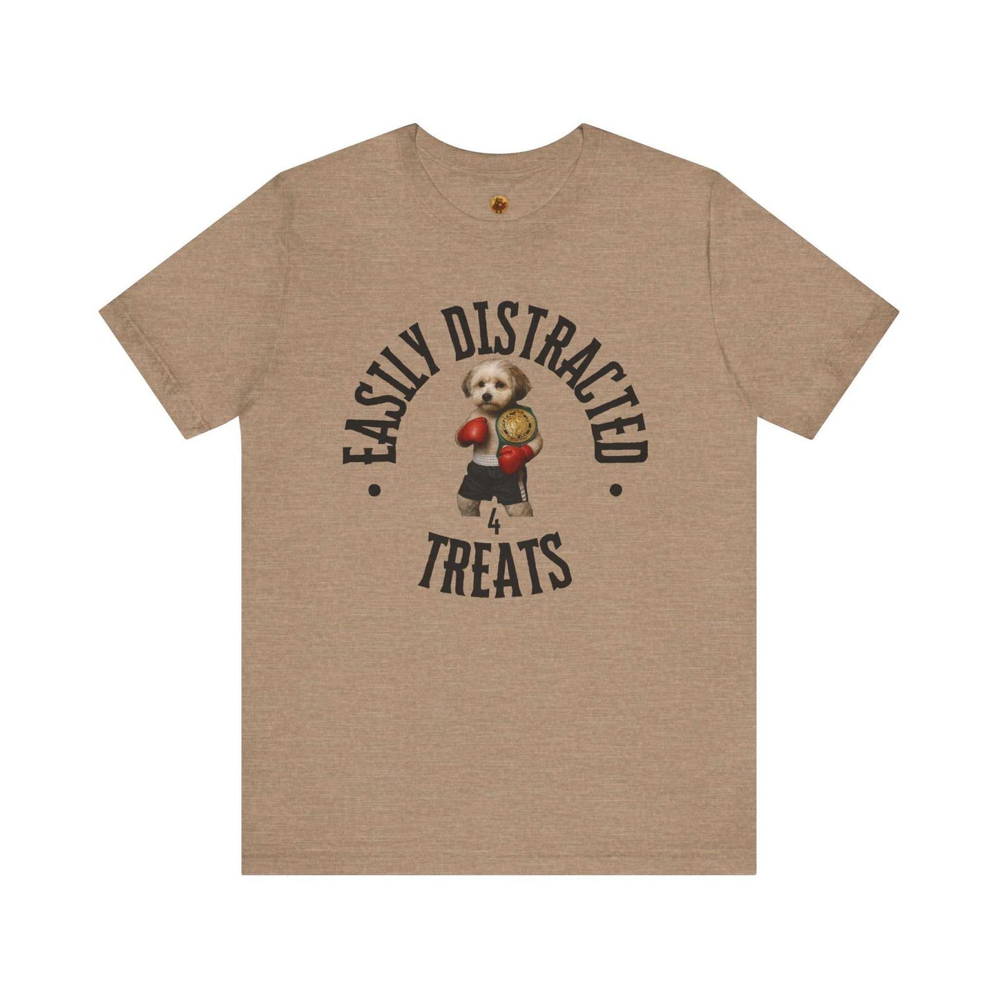 Easily Distracted Dog Tee, Fun Pet Lover Shirt, Gift for Dog Owners, Cute Animal T-Shirt, Funny Canine Humor Tee - Fantasy Dog Portraits