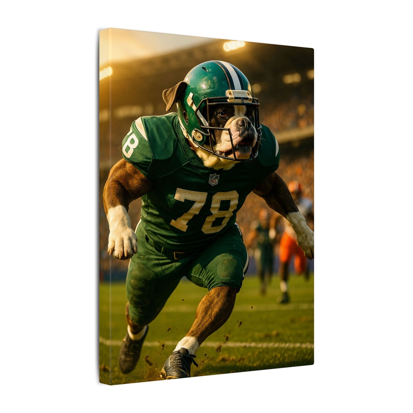 Touchdown Bulldog-Fantasy Dog Portraits - Fantasy Dog Portraits