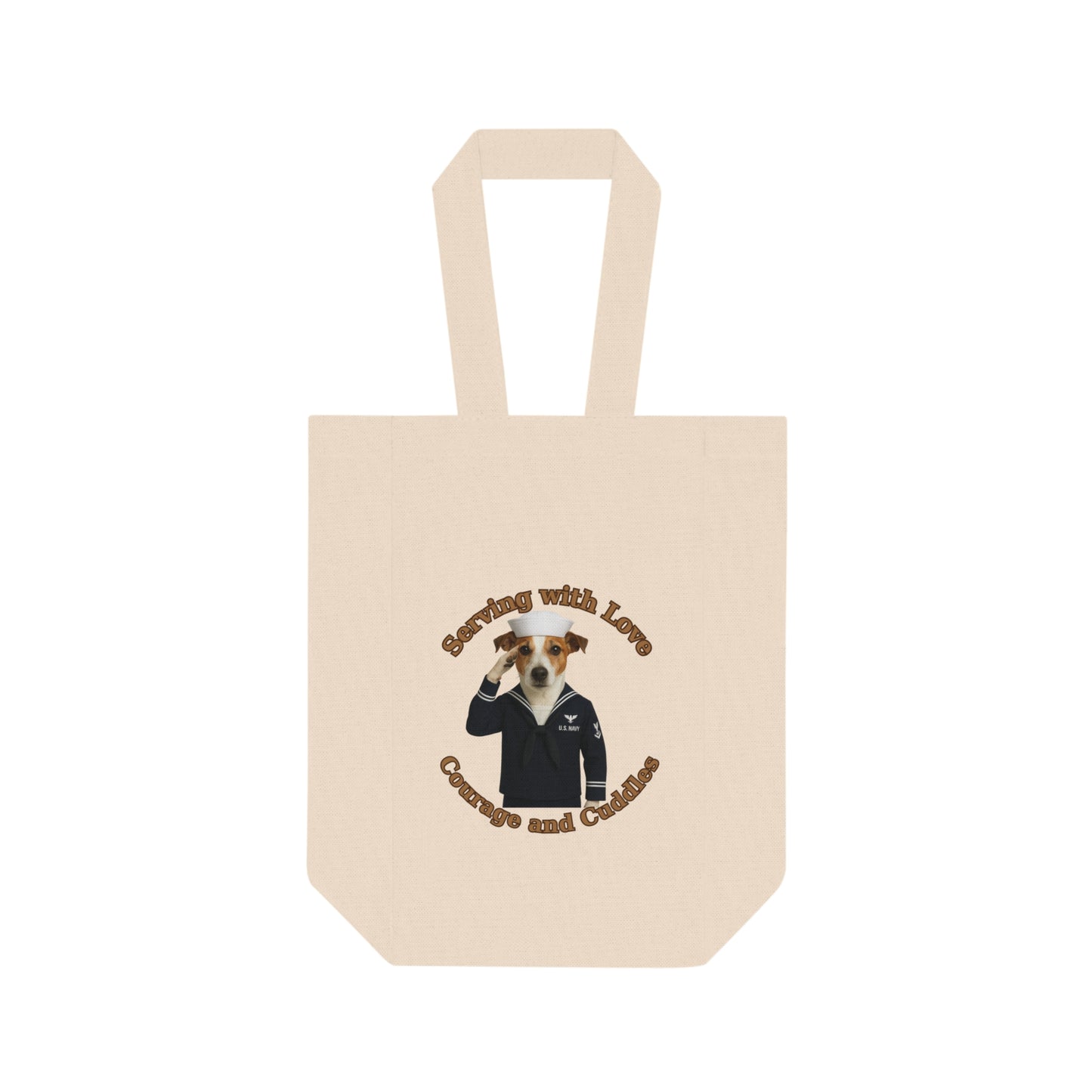 Dog-Themed Double Wine Tote Bag, Pet Lover Gift, Funny Wine Carrier, Wine Gift Bag, Holiday Party Accessory - Fantasy Dog Portraits