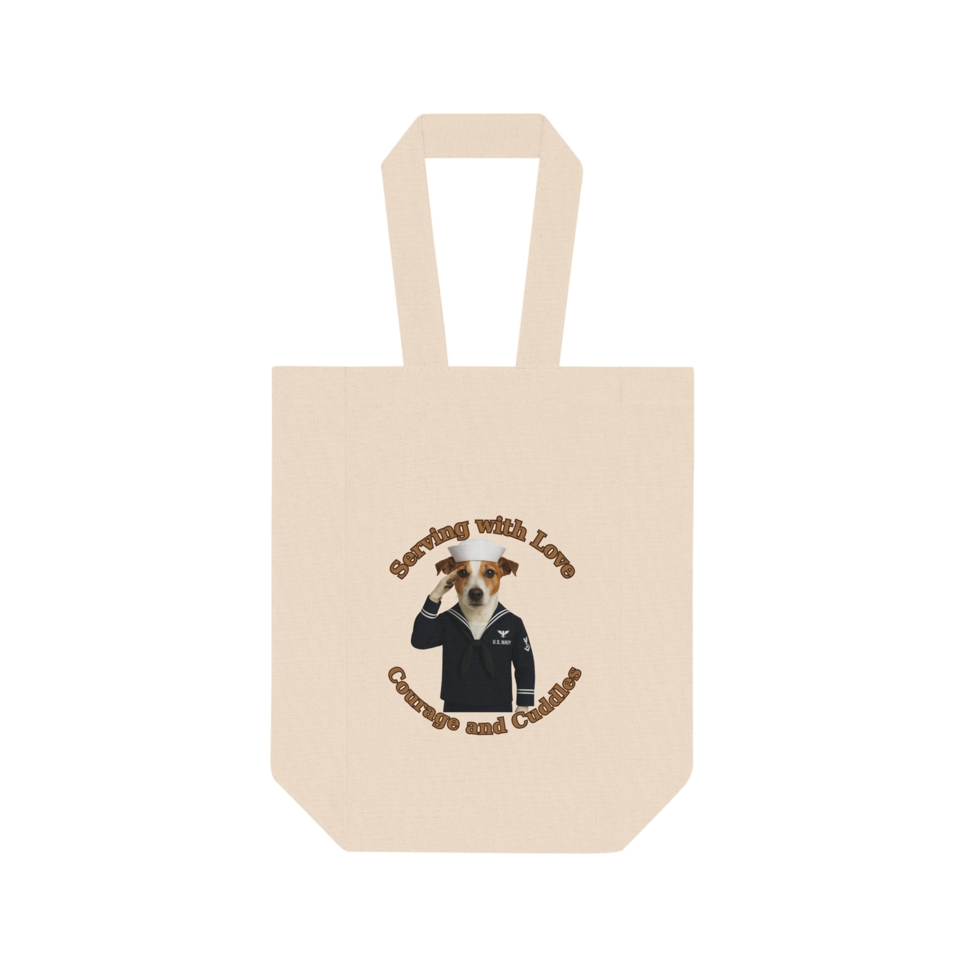 Dog-Themed Double Wine Tote Bag, Pet Lover Gift, Funny Wine Carrier, Wine Gift Bag, Holiday Party Accessory - Fantasy Dog Portraits
