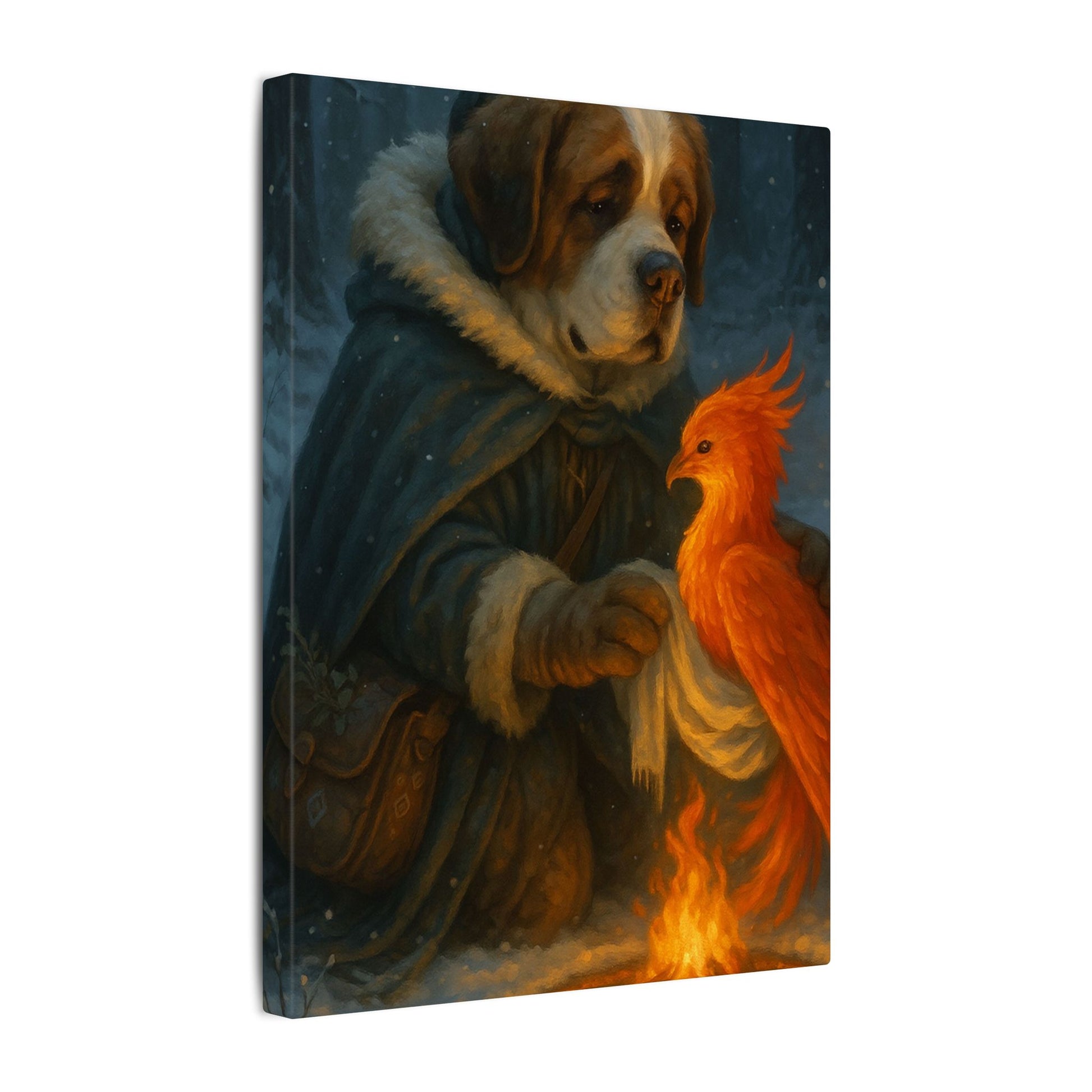 Guardians of the Frozen Flame-Fantasy Dog Portraits - Fantasy Dog Portraits