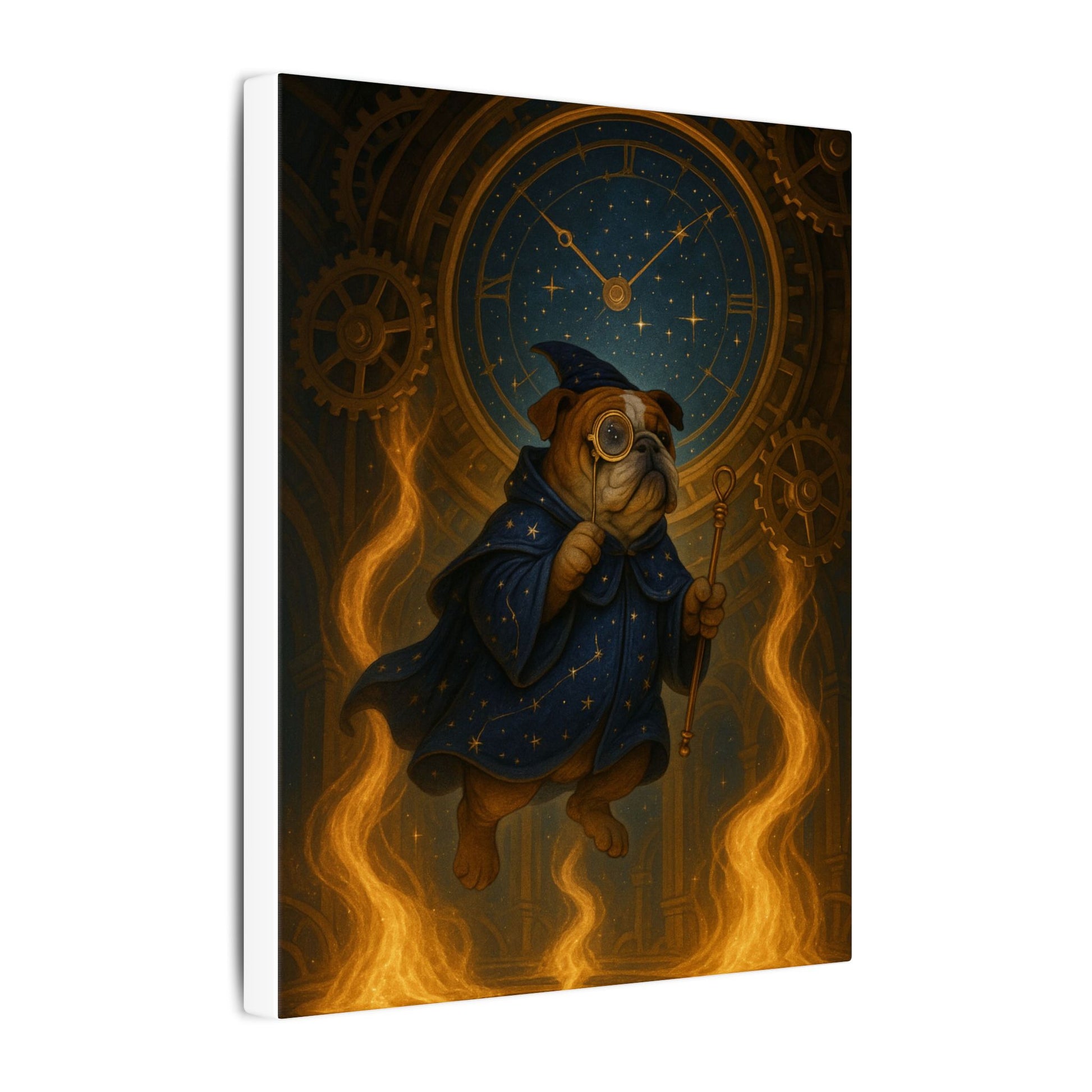 Arcane Pug of the Celestial Clockwork-Fantasy Dog Portraits - Fantasy Dog Portraits