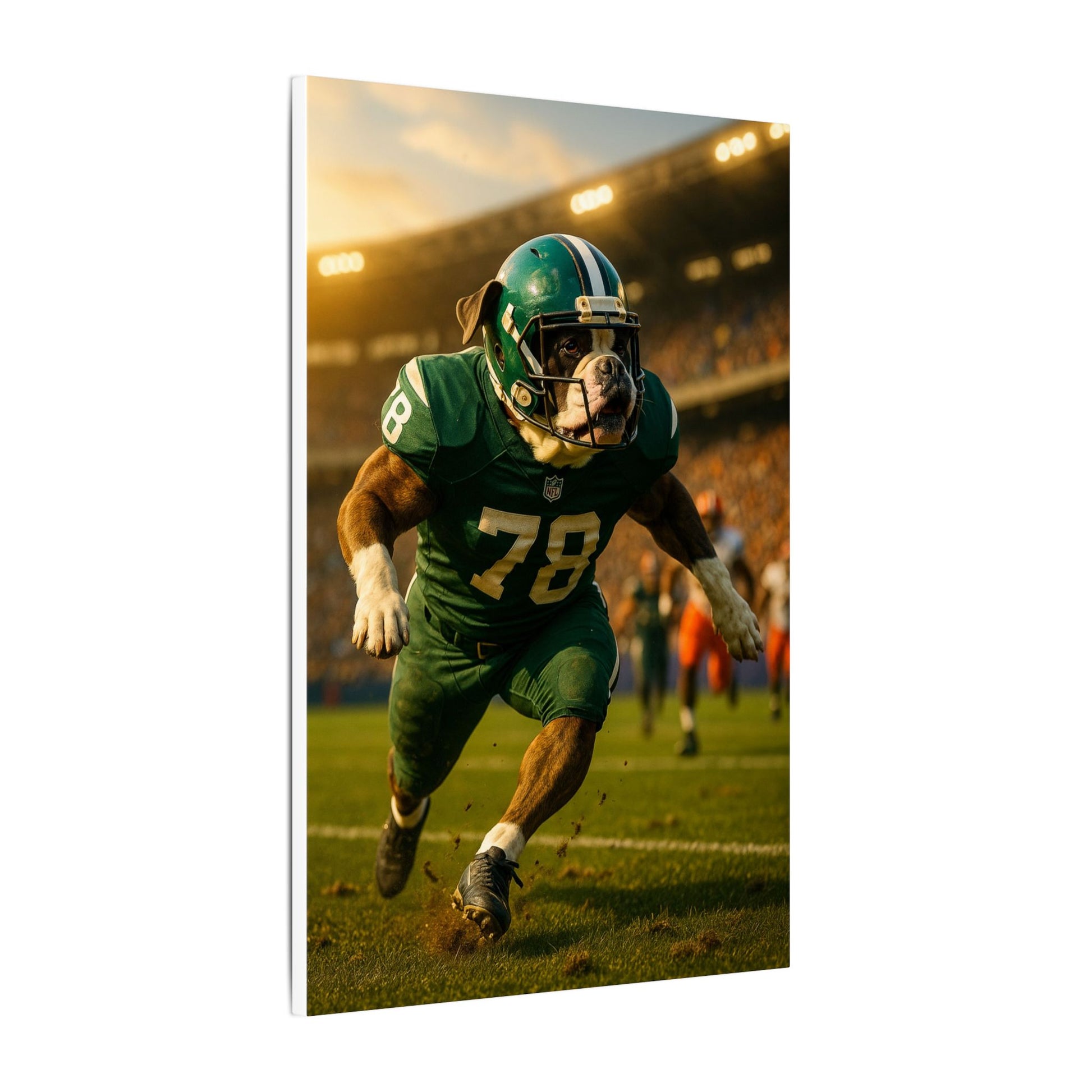 Touchdown Bulldog-Fantasy Dog Portraits - Fantasy Dog Portraits