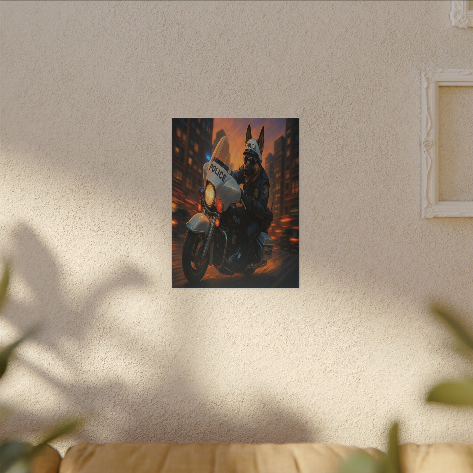 Canine Cop on Cruise-Fantasy Dog Portraits - Fantasy Dog Portraits