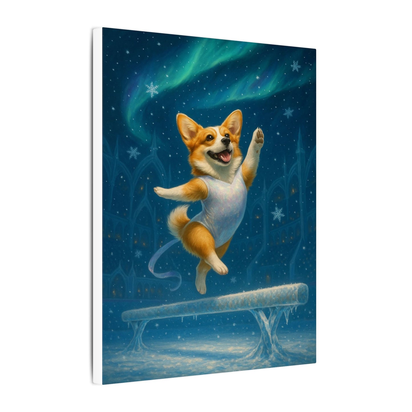 Leap of Winter-Fantasy Dog Portraits - Fantasy Dog Portraits