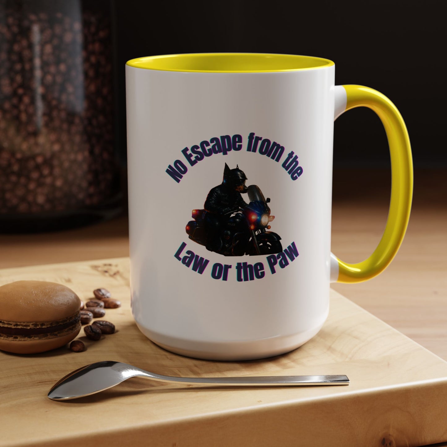 motorcycle cop Mug-Fantasy Dog Portraits - Fantasy Dog Portraits