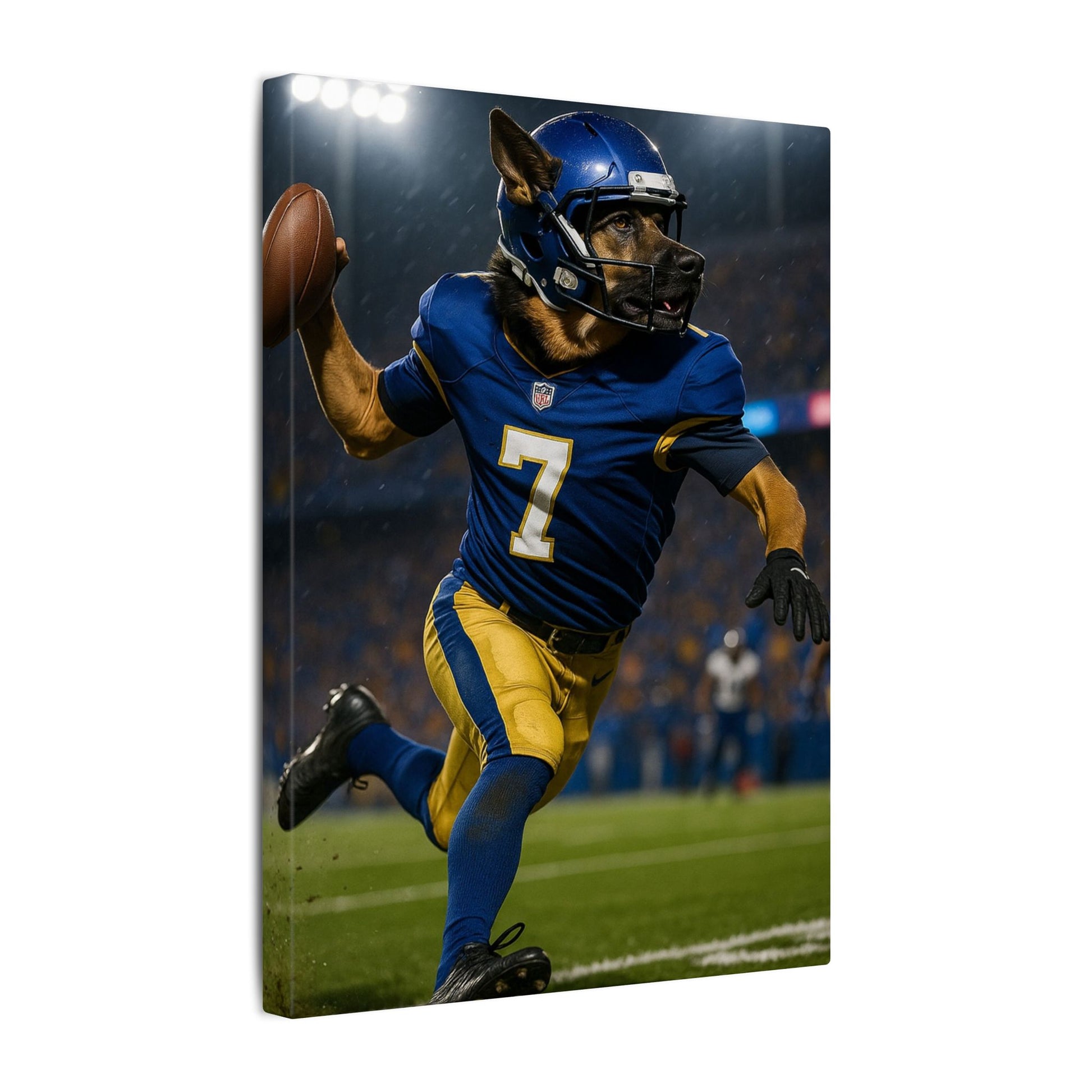 Quarterback Bark-Fantasy Dog Portraits - Fantasy Dog Portraits