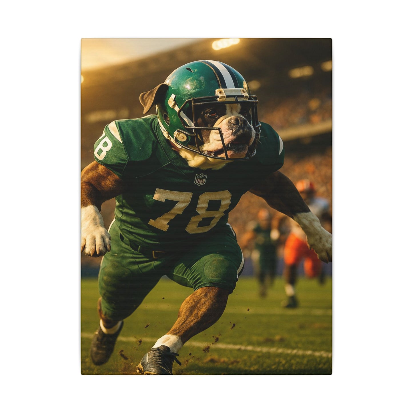 Touchdown Bulldog-Fantasy Dog Portraits - Fantasy Dog Portraits