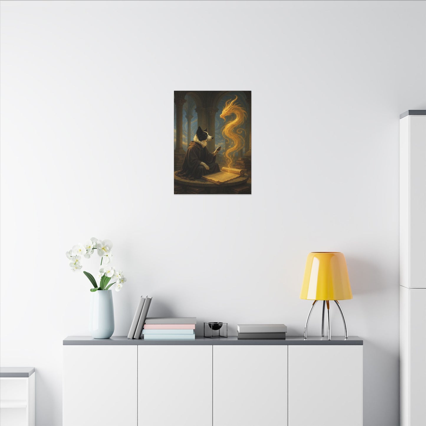 Wisdom of the Golden Dragon-Fantasy Dog Portraits - Fantasy Dog Portraits