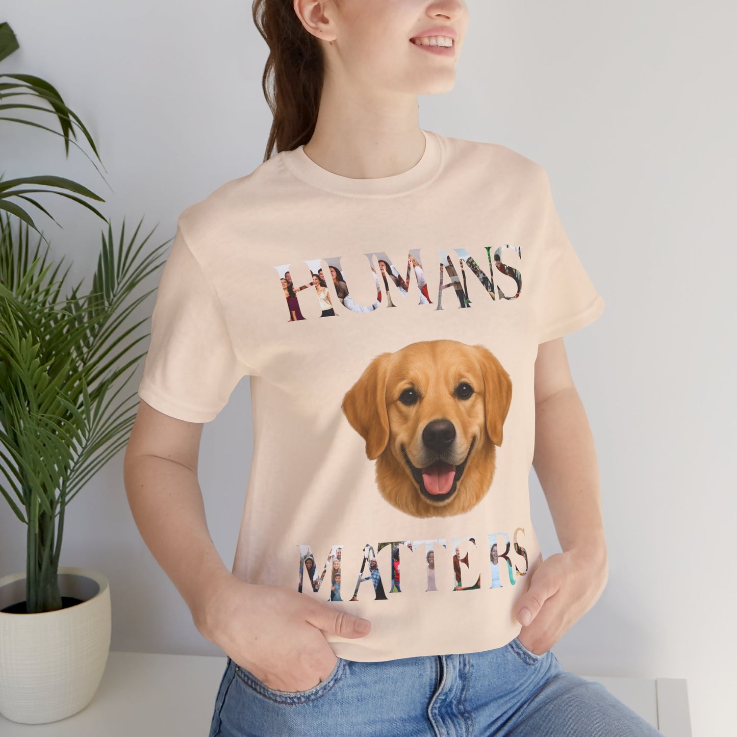 Humans Matter Dog Lover Tee - Unisex Jersey Short Sleeve Shirt, Animal Advocate Gift, Pet Lovers T-Shirt, Dog Appreciation Apparel, [...]