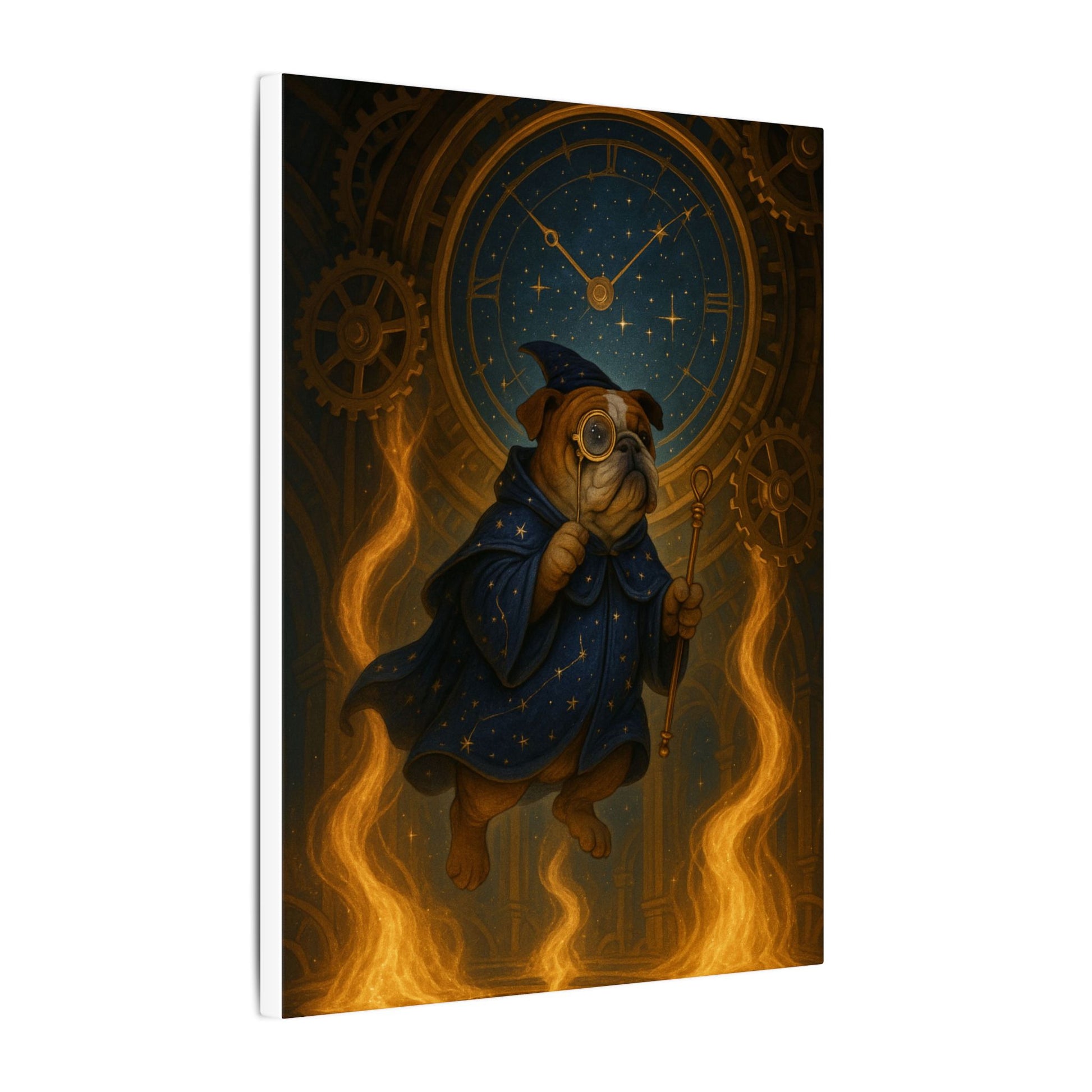 Arcane Pug of the Celestial Clockwork-Fantasy Dog Portraits - Fantasy Dog Portraits