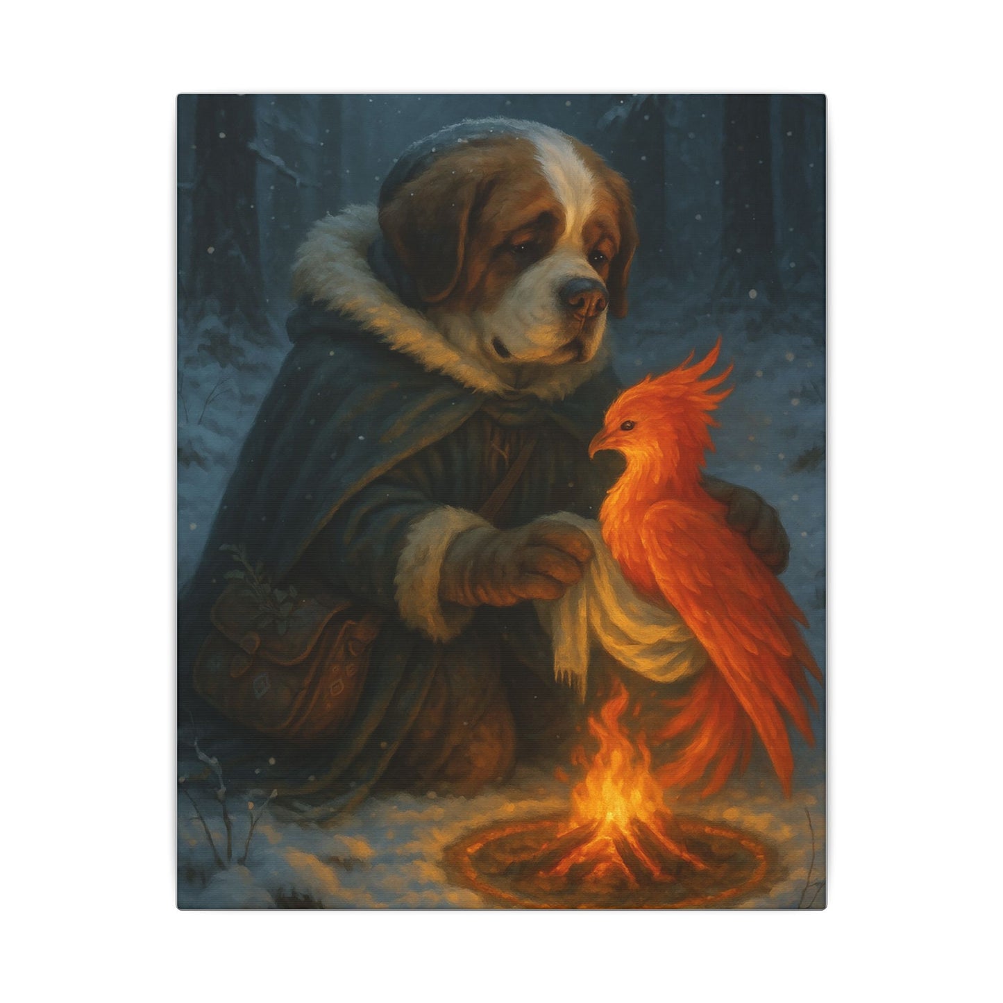 Guardians of the Frozen Flame-Fantasy Dog Portraits - Fantasy Dog Portraits
