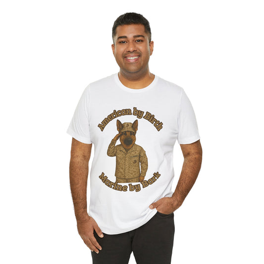 T-Shirt - Dog in Military Uniform Saluting - Fantasy Dog Portraits