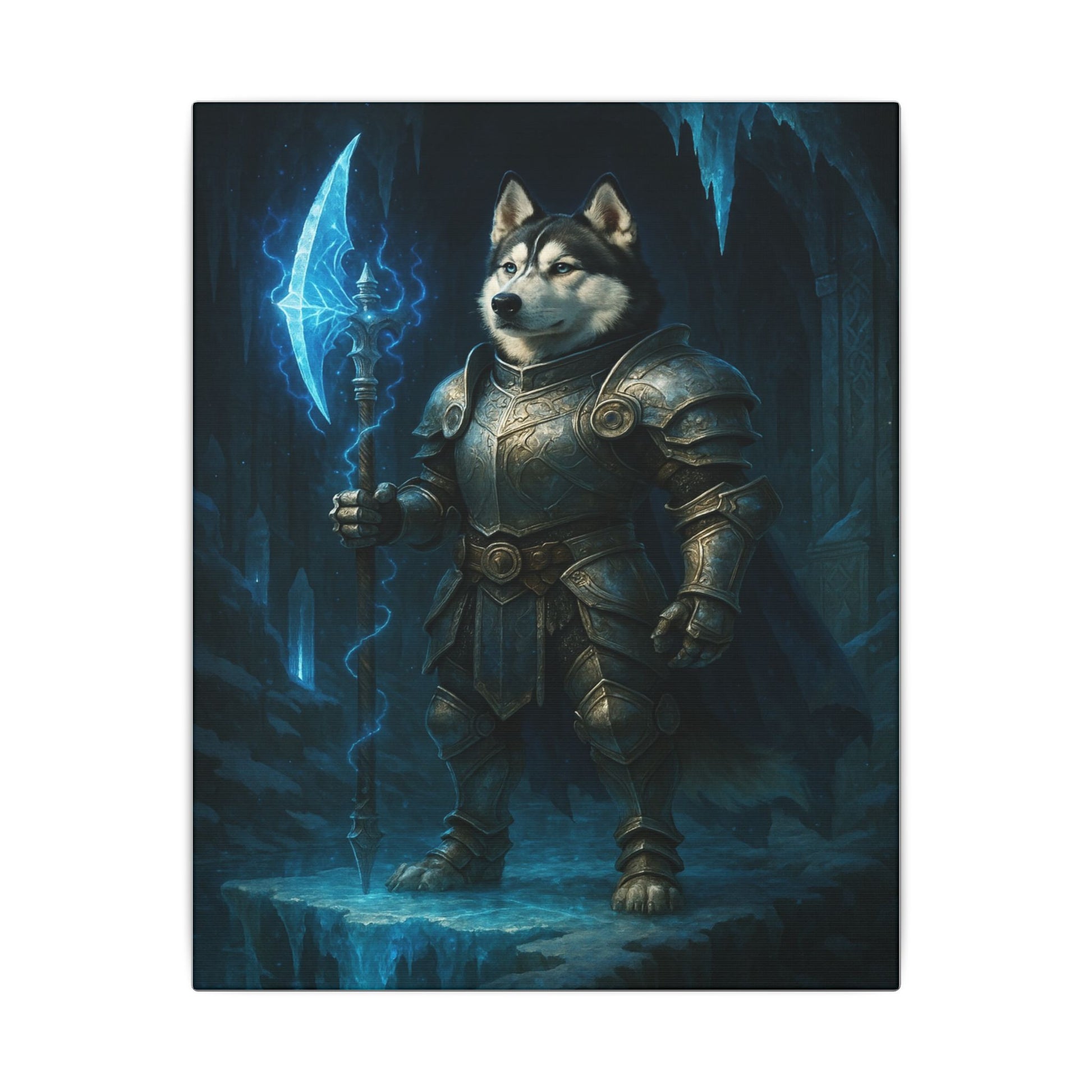 Frozen Warrior-Fantasy Dog Portraits - Fantasy Dog Portraits
